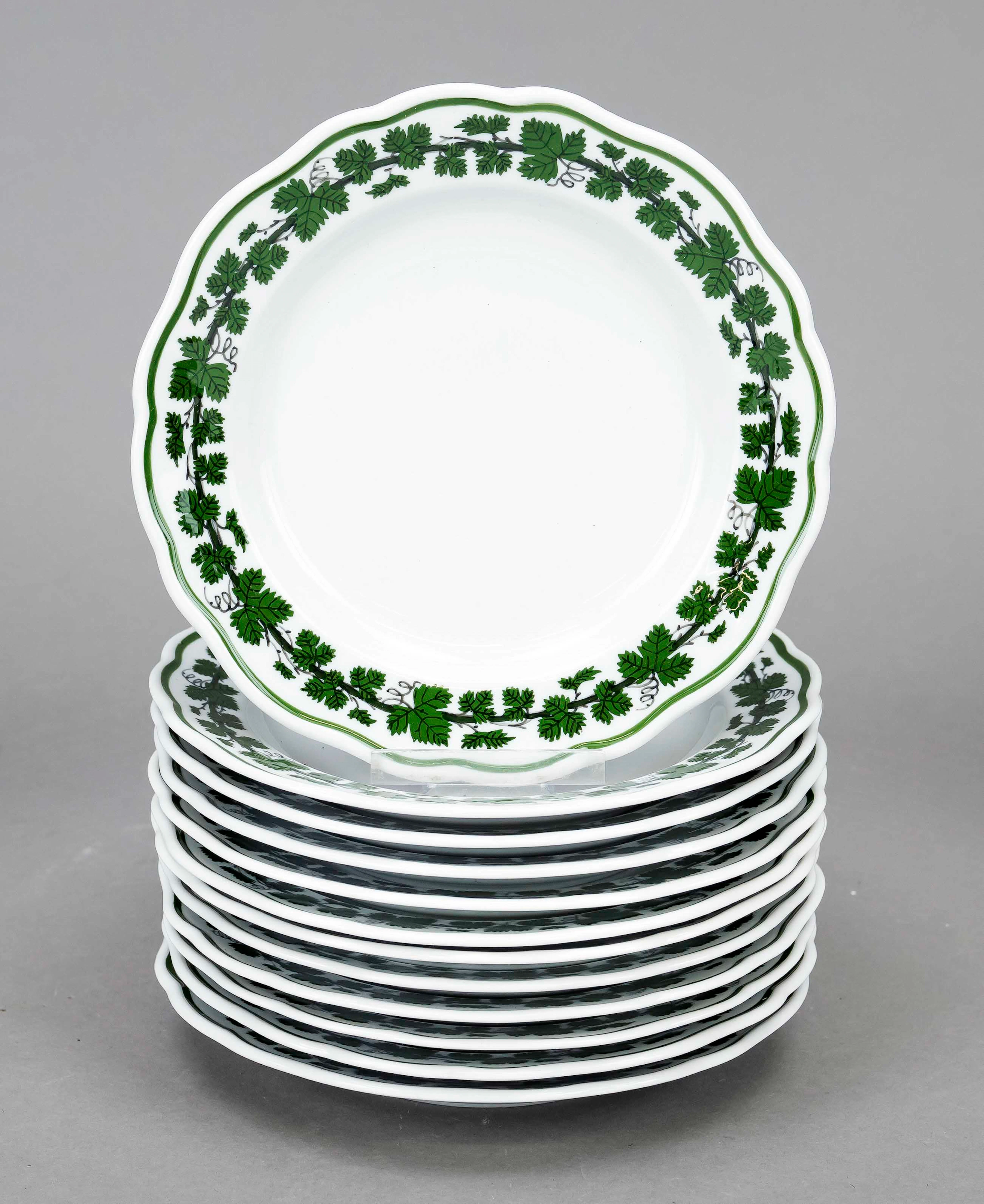 12 Brotteller, Meissen, 1970-80er