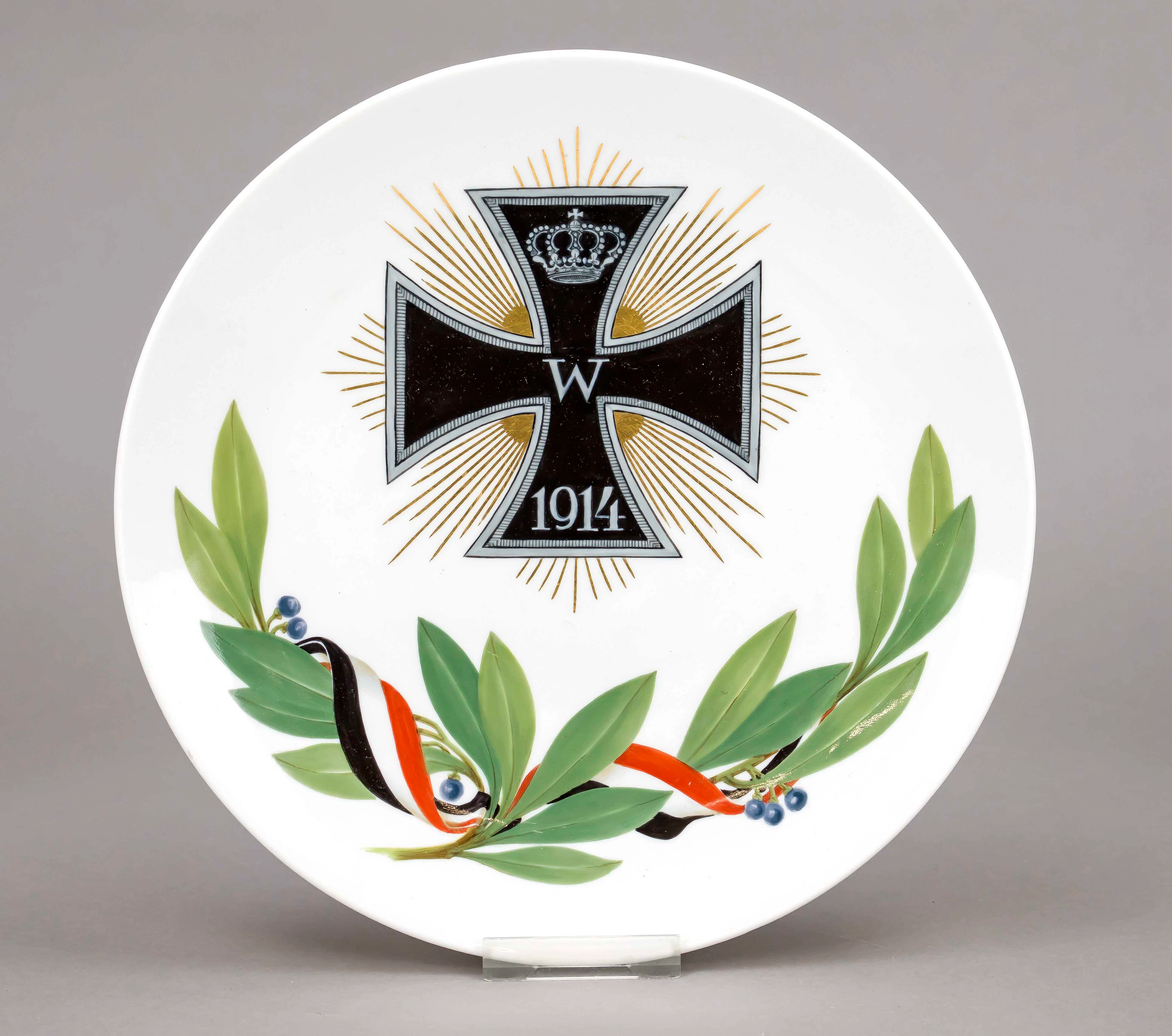 Patriotischer Teller, Meissen, Kn