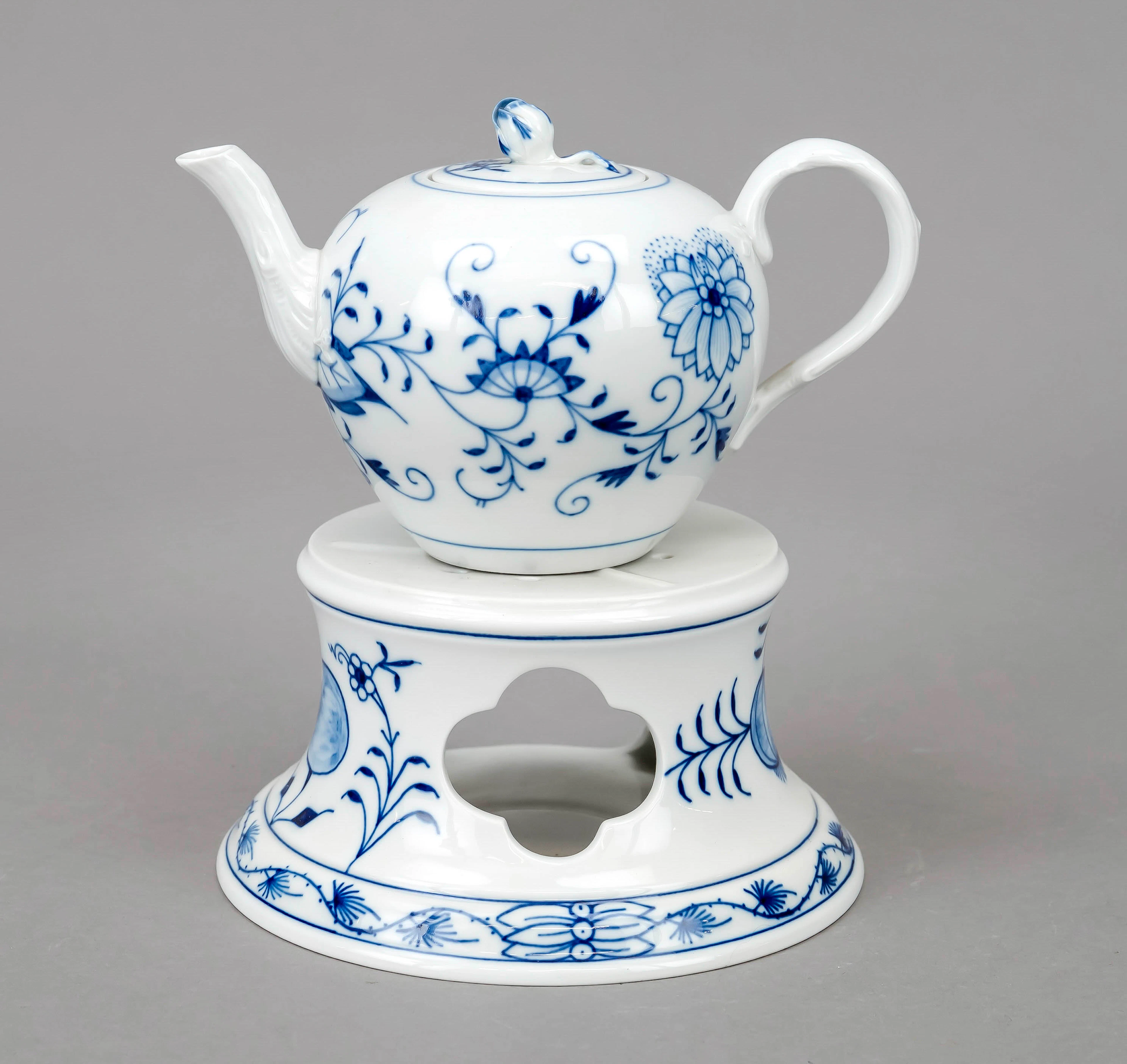 Teekanne auf Stövchen, Meissen, M