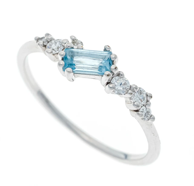 Blautopas-Brillant-Ring WG 375/00