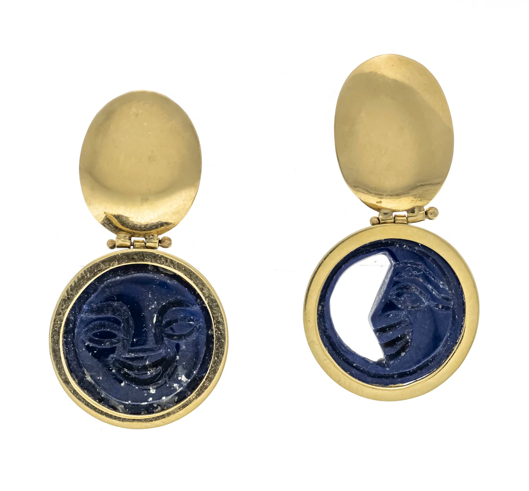 Lapislazuli-Clipohrstecker GG 750