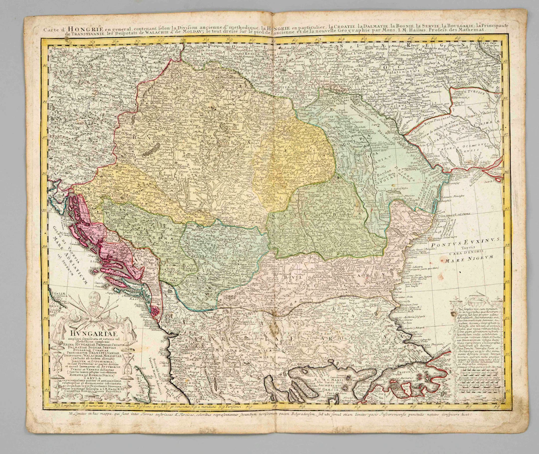 Historische Karte von Ungarn und