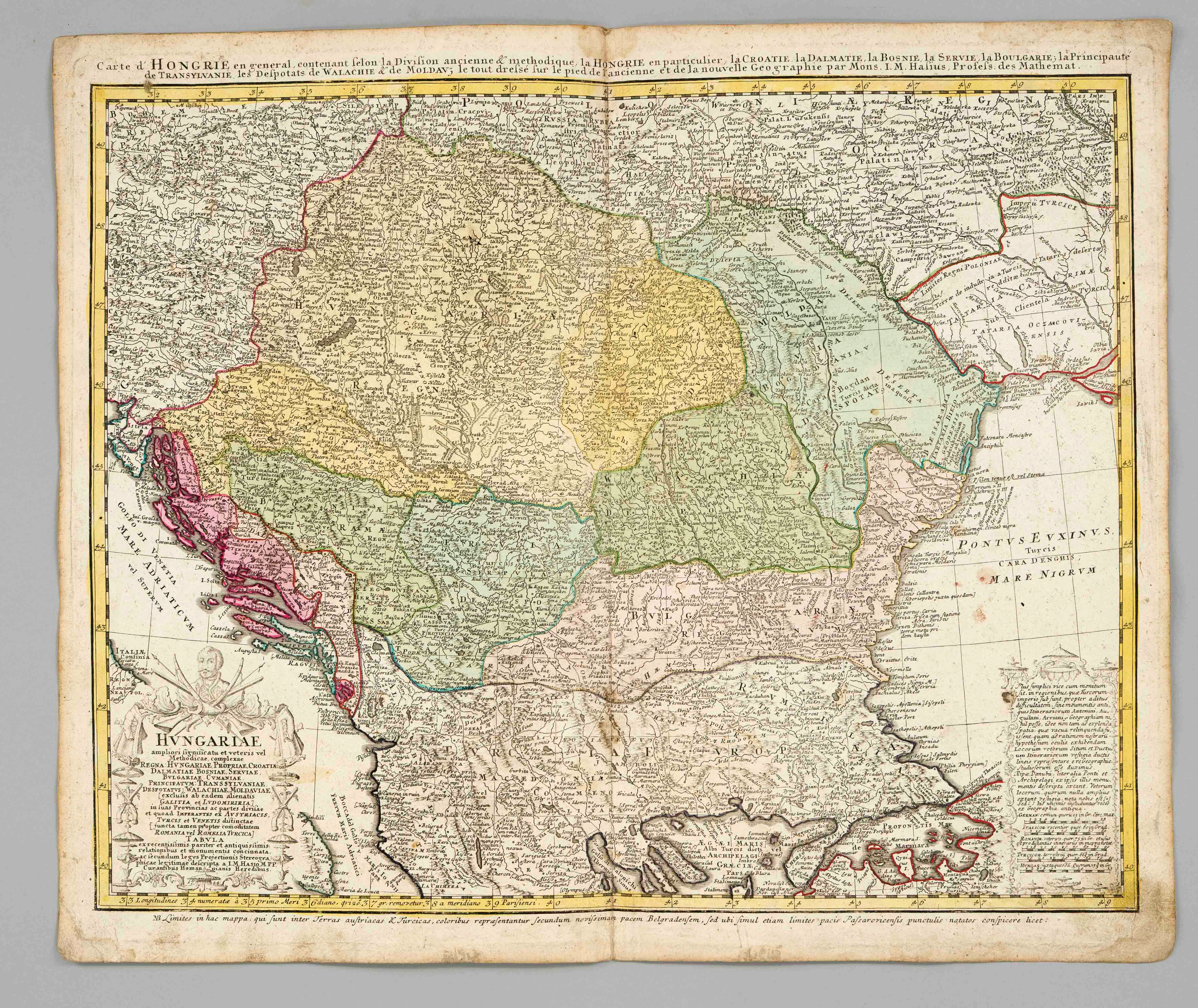 Historische Karte von Ungarn und