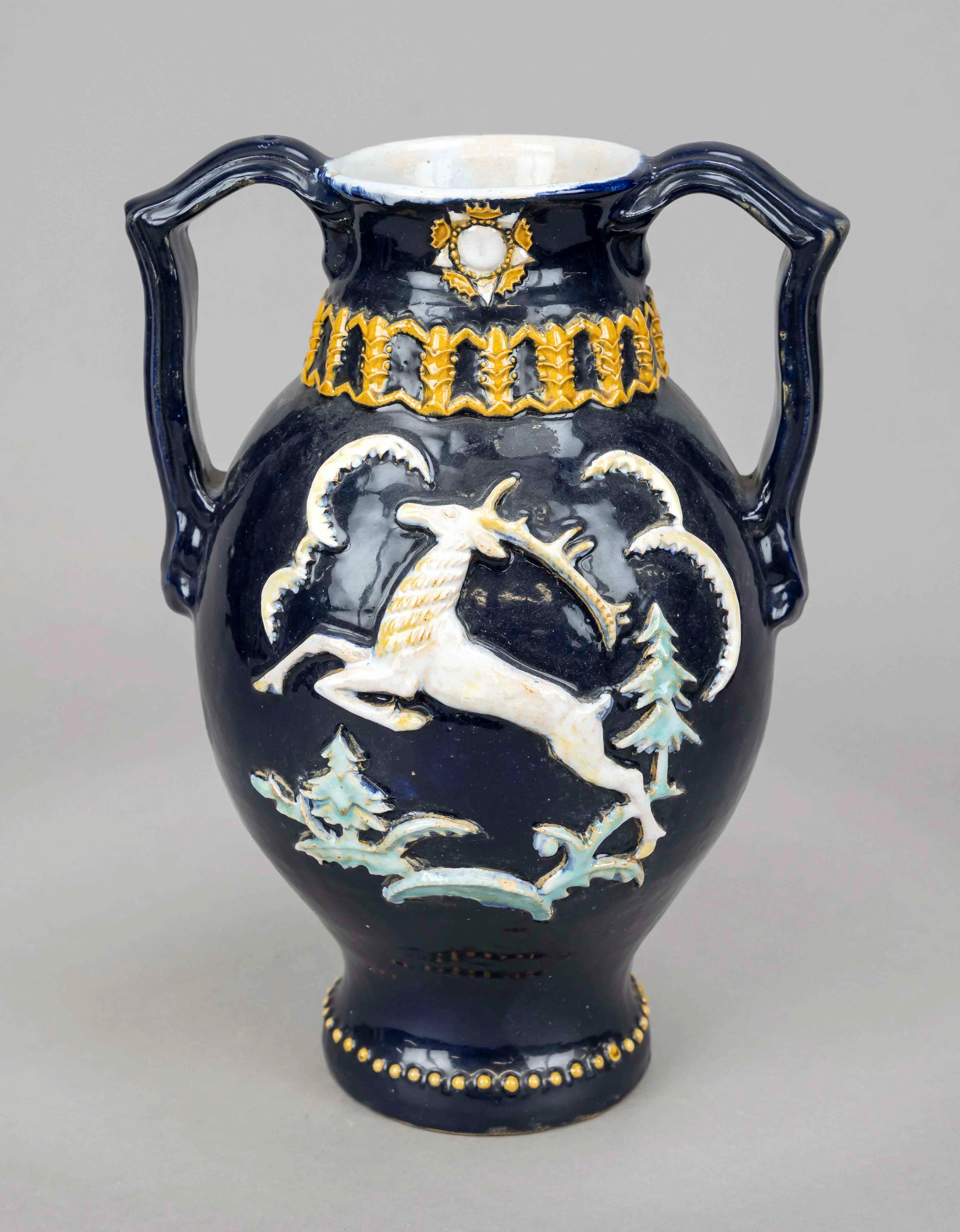 Art Deco Keramikvase, Entwurf Kurt