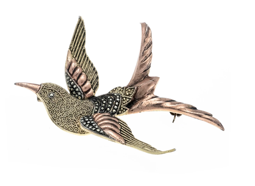 Fahrner Brosche Vogel Silber 925/