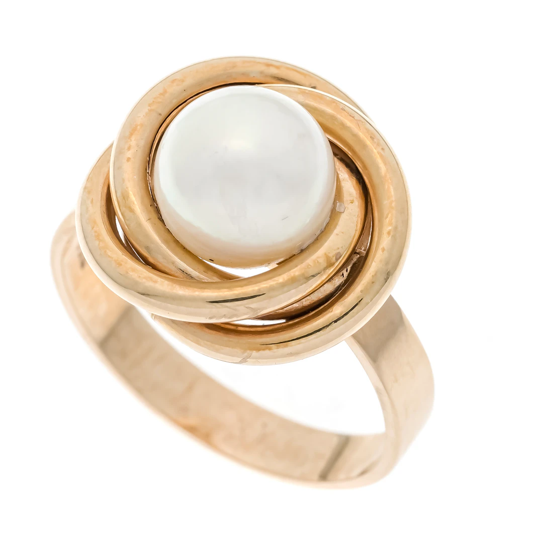 Perlen-Ring GG 750/000 mit einer