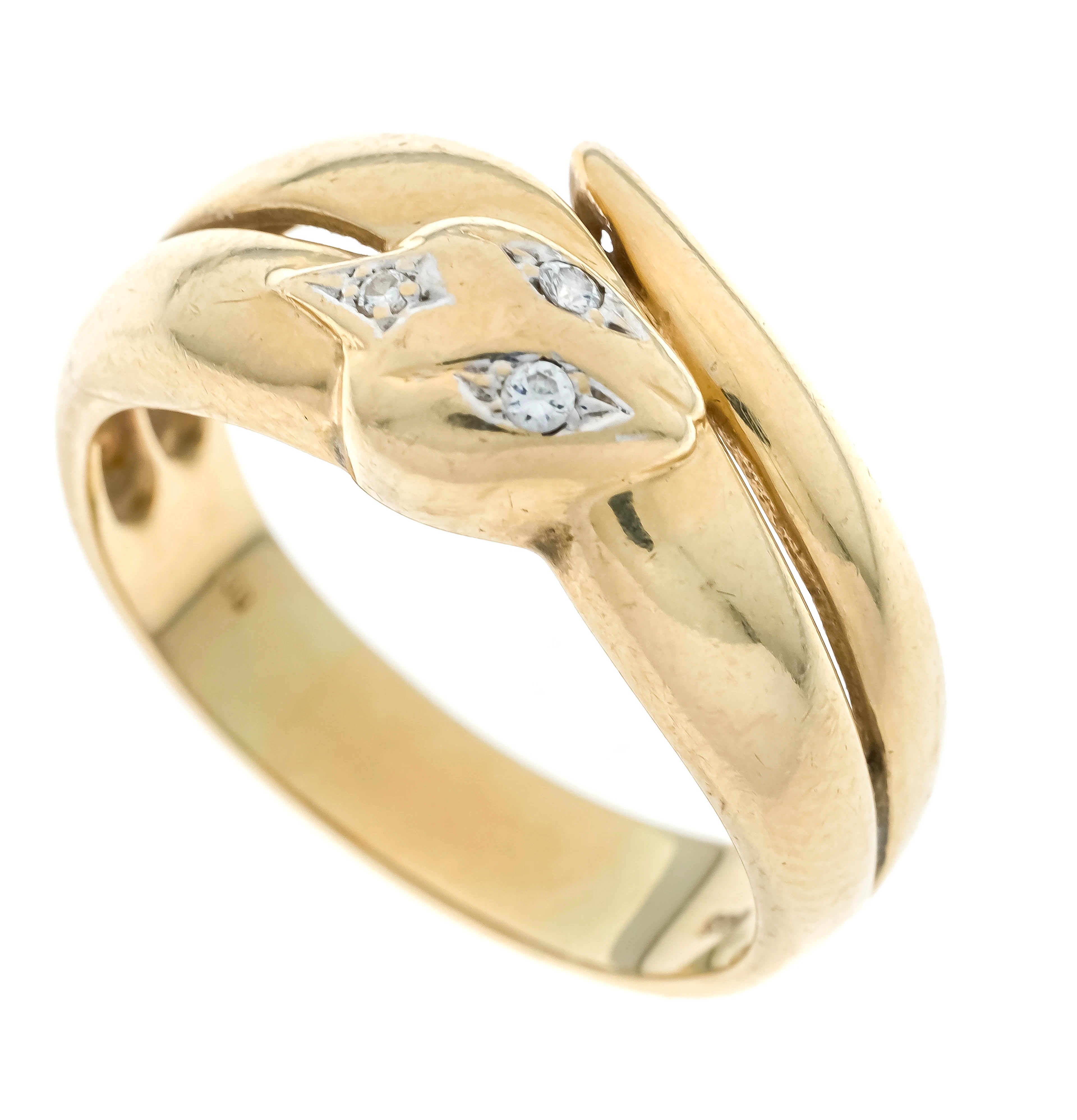 Schlangen-Ring GG 585/000 mit 3 B