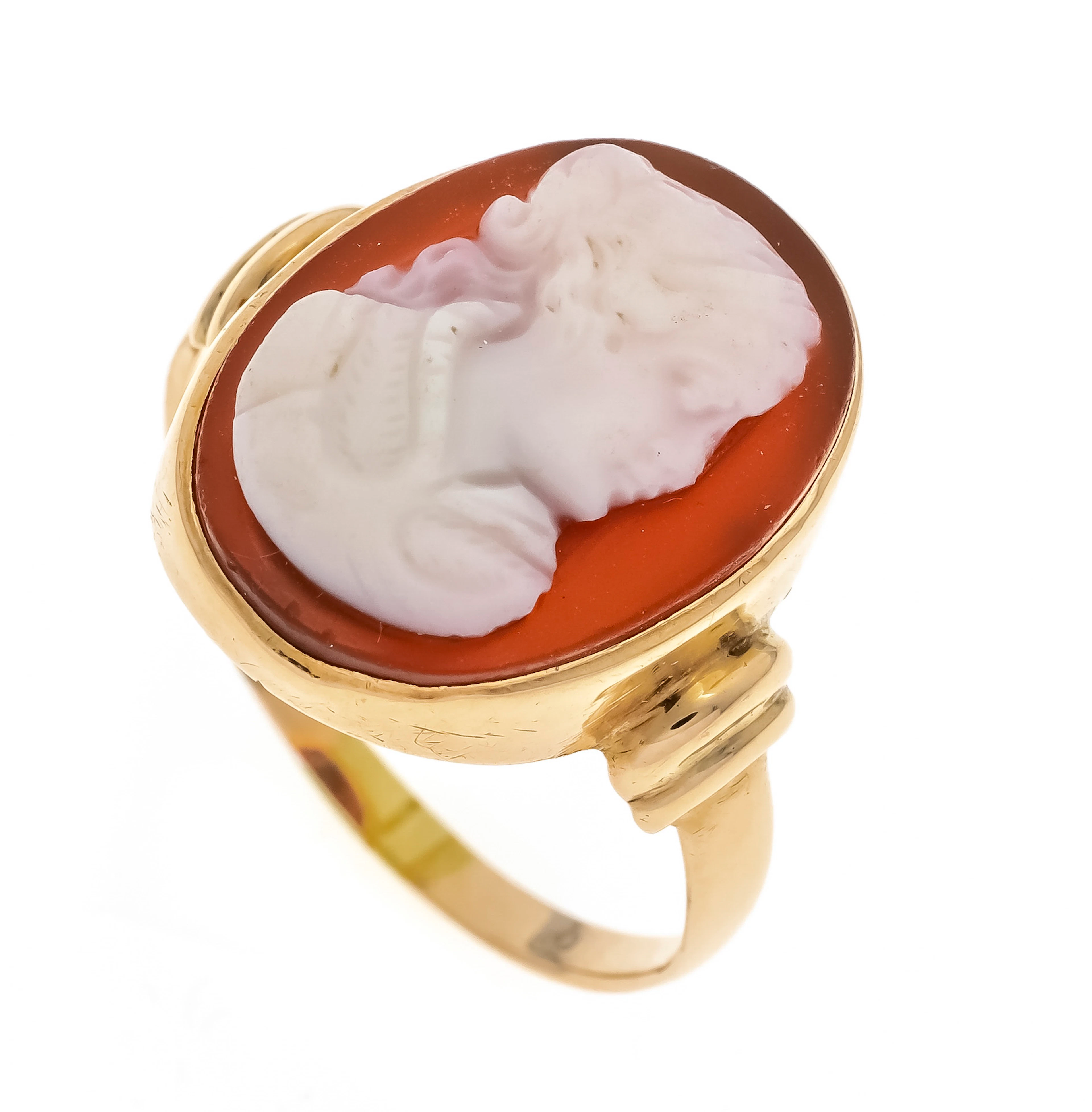 Karneol-Gemmen-Ring GG 585/000 mit