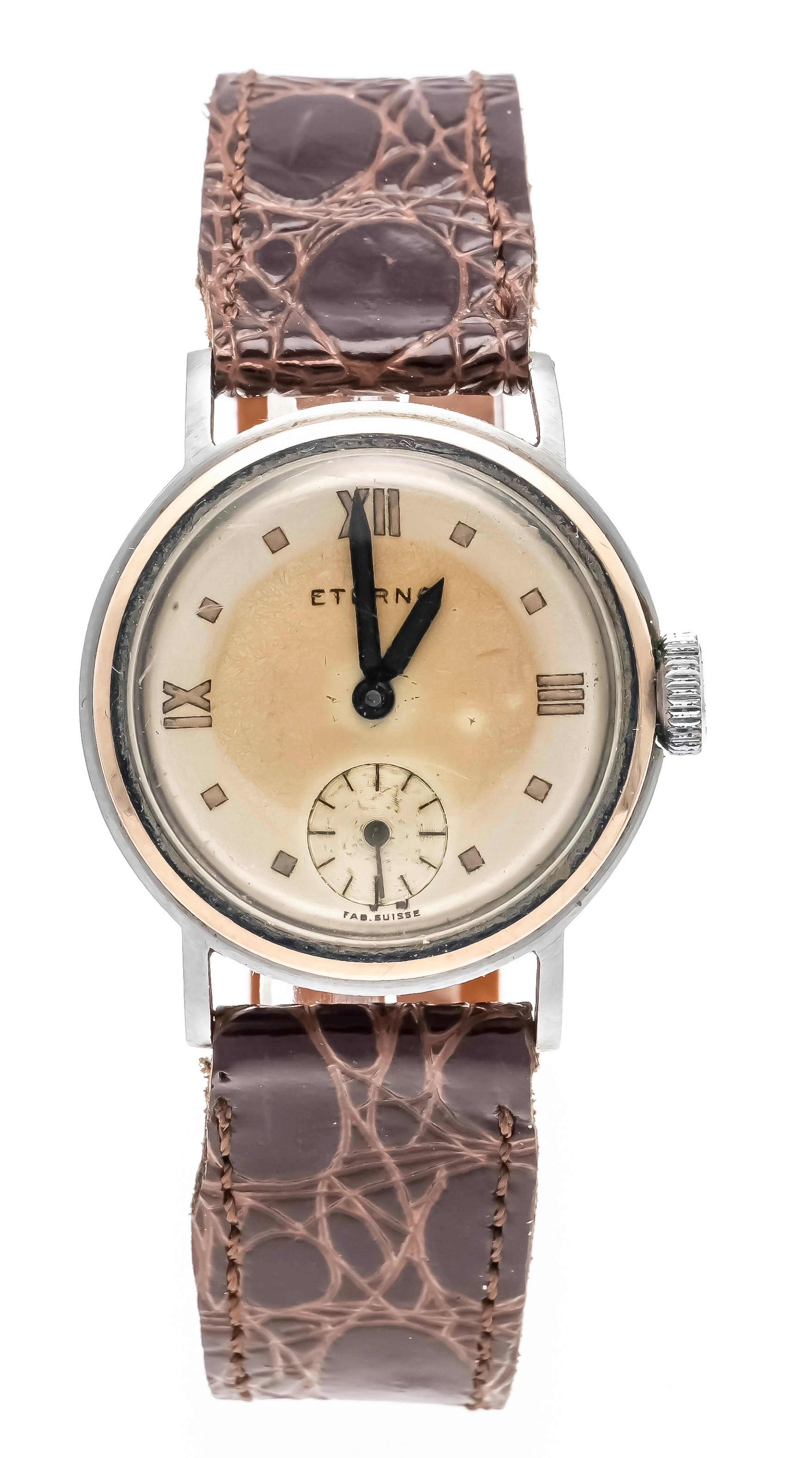 Eterna Unisex Uhr mit Goldlünette, u