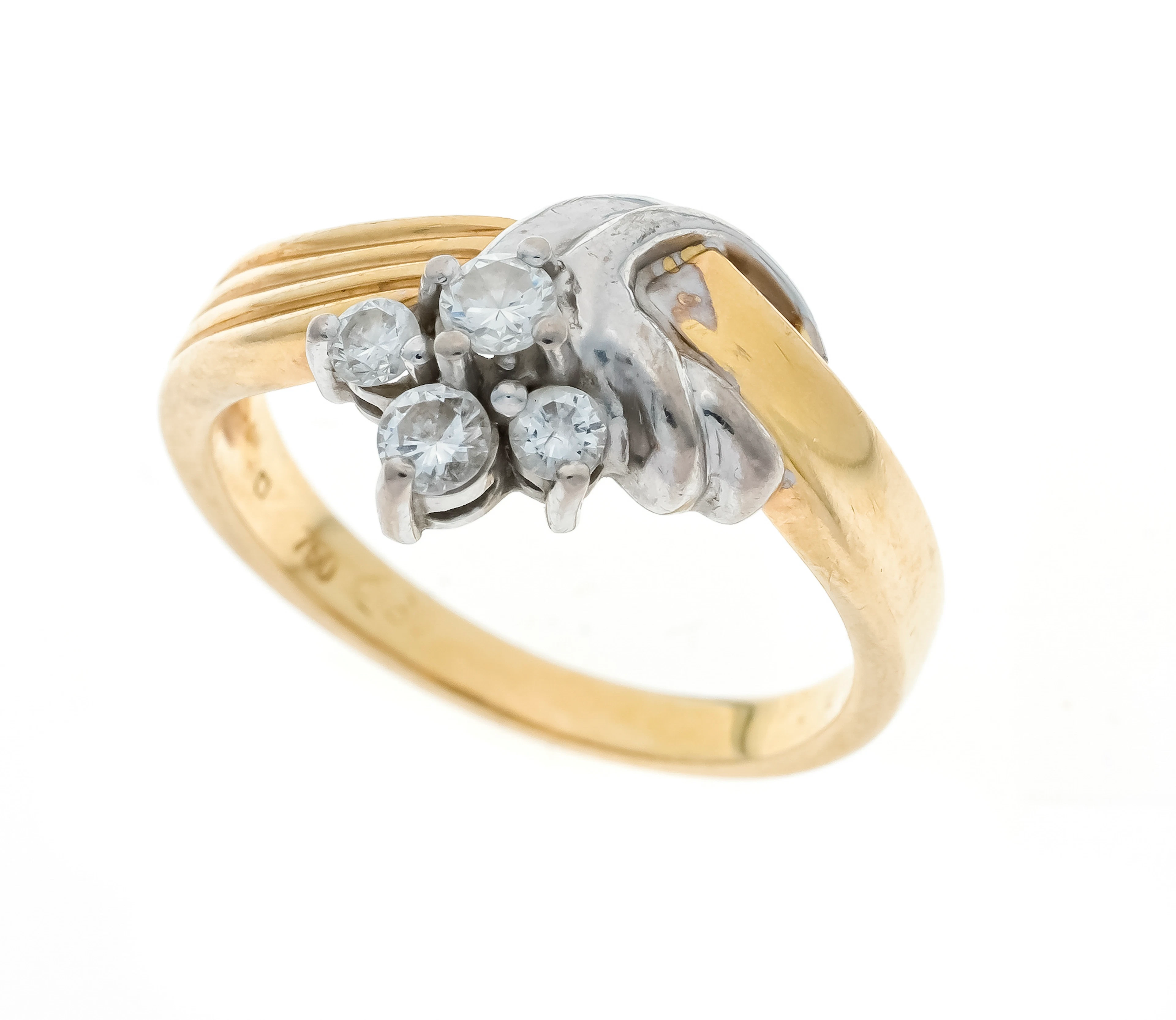 Brillant-Ring GG/WG 750/000 mit 4