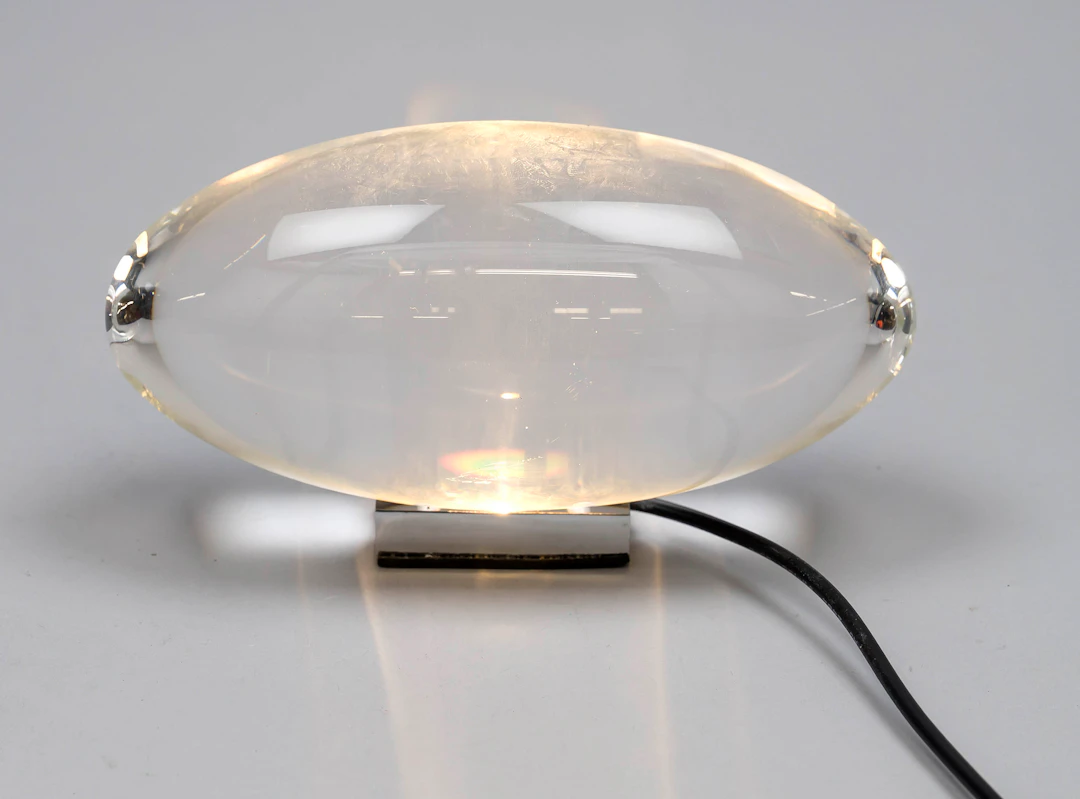 Tischlampe, 21. Jh., ovales Ei au