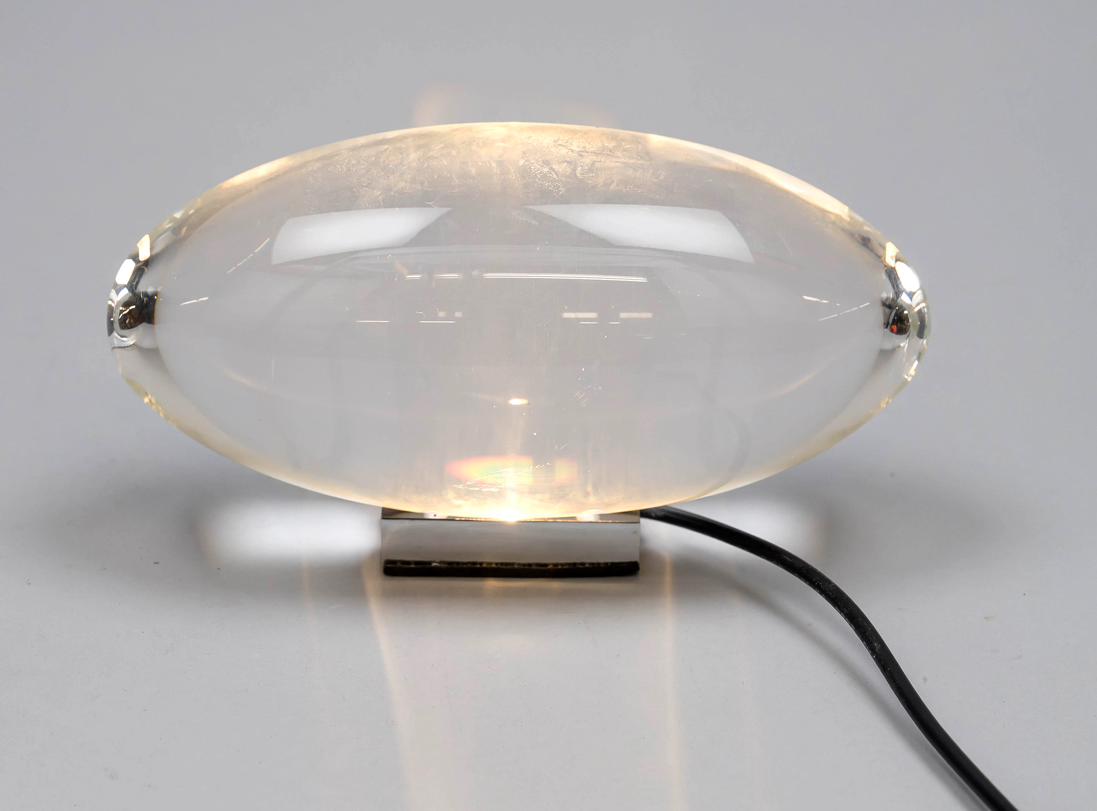 Tischlampe, 21. Jh., ovales Ei au