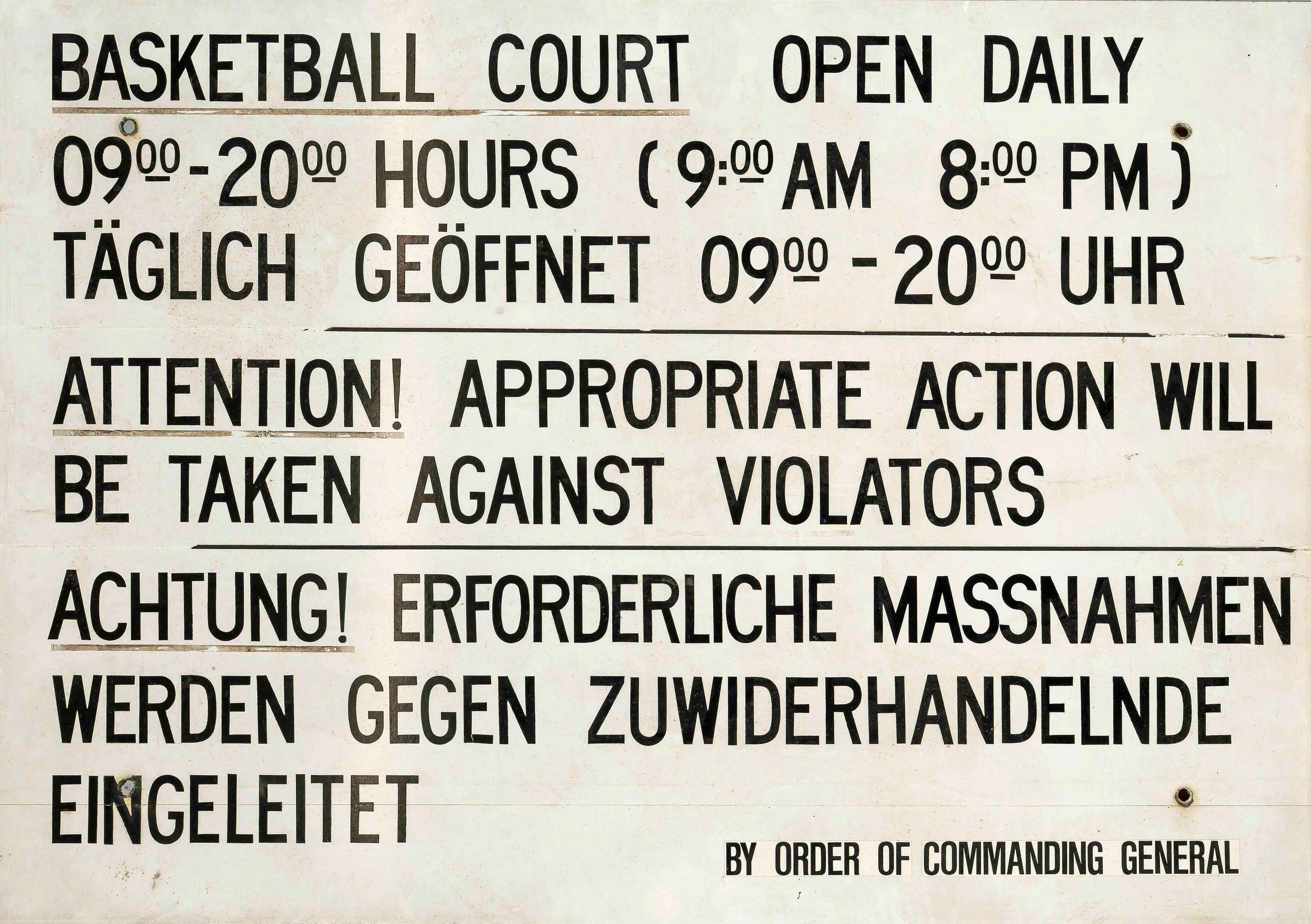 Großes Schild aus amerikanischer