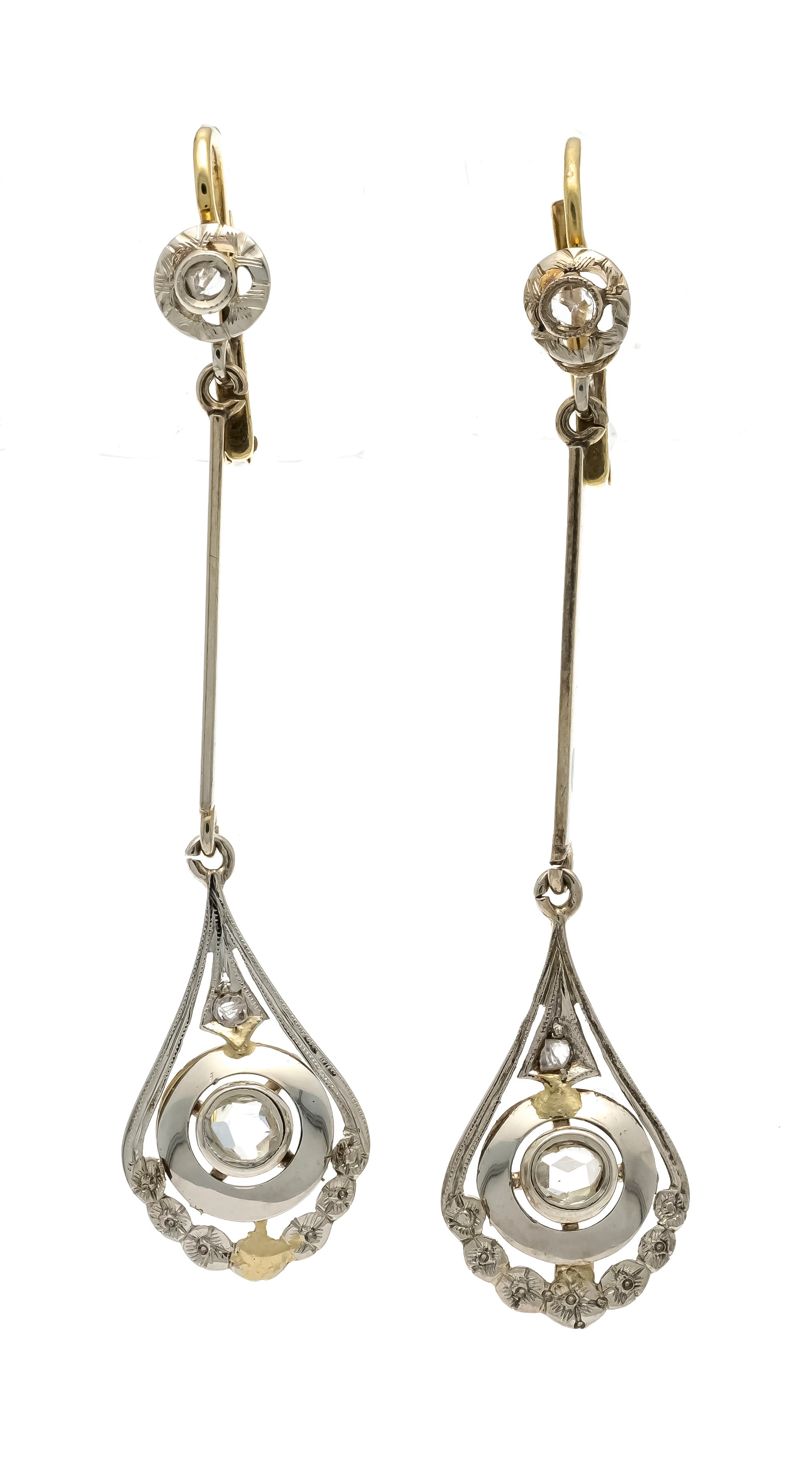 Diamant-Ohrringe GG/WG 750/000 ung