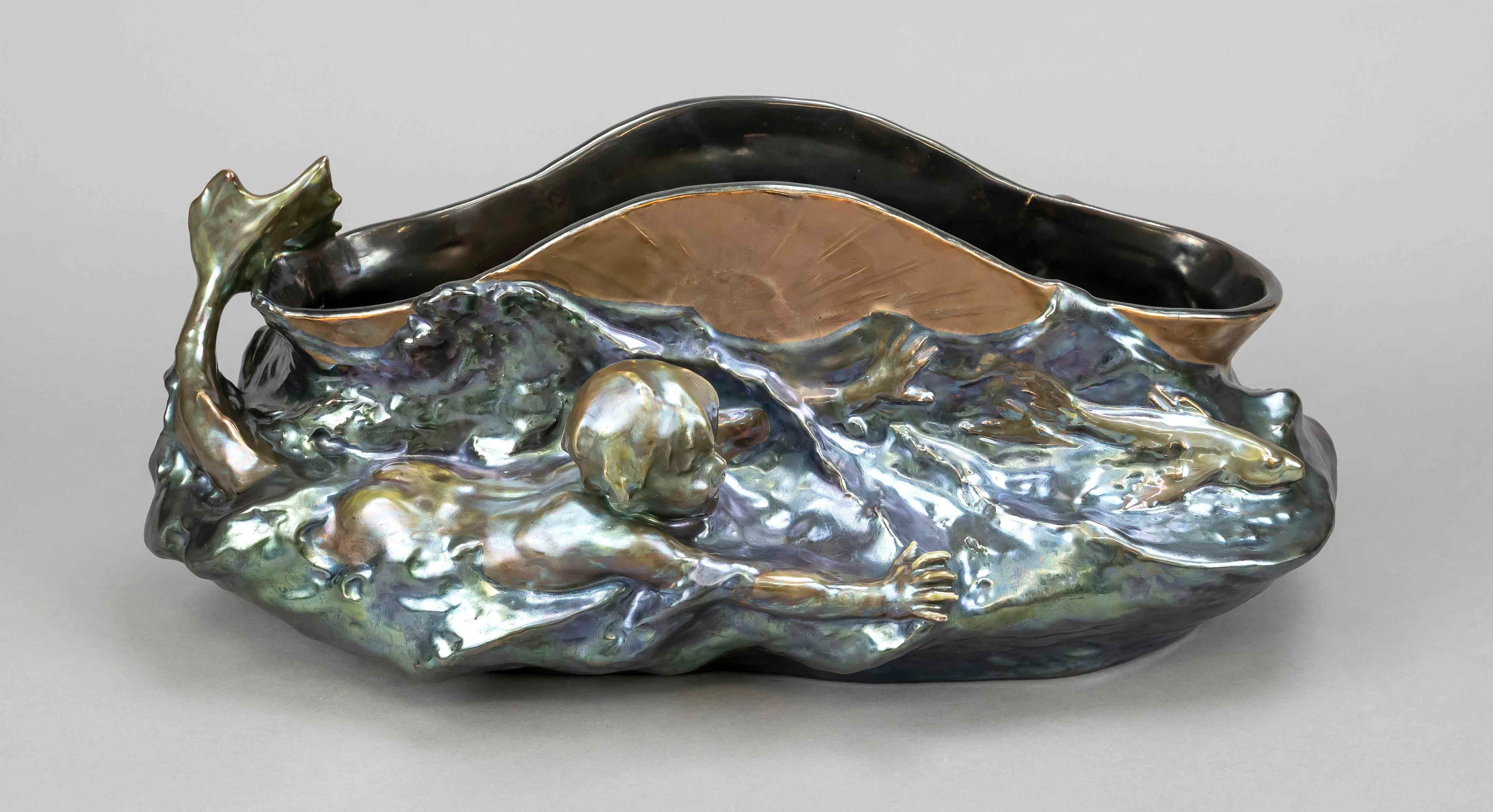 Jugendstil Jardiniere, 20. Jh., gr