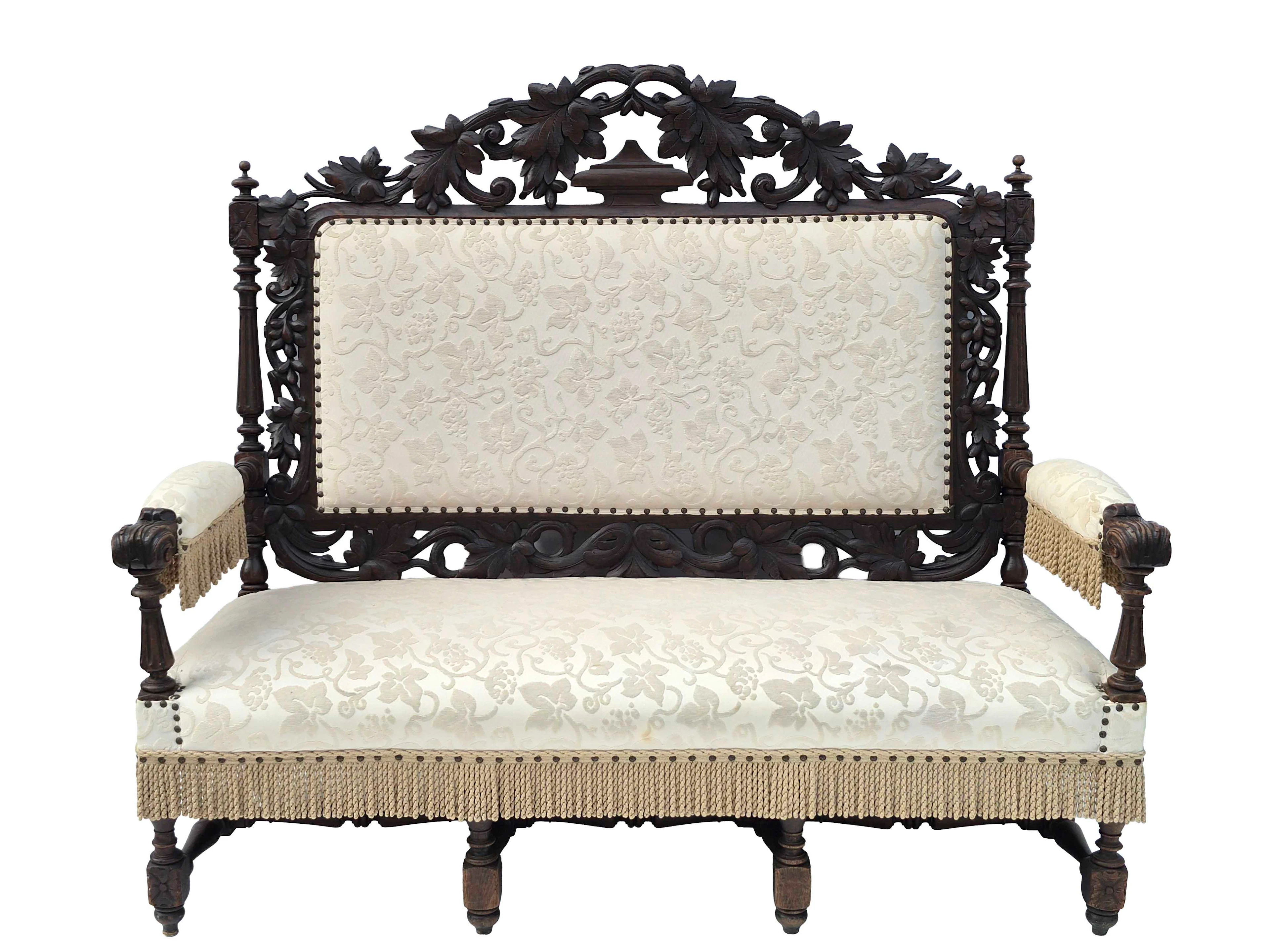 Gründerzeit-Sofa um 1880, Eiche m