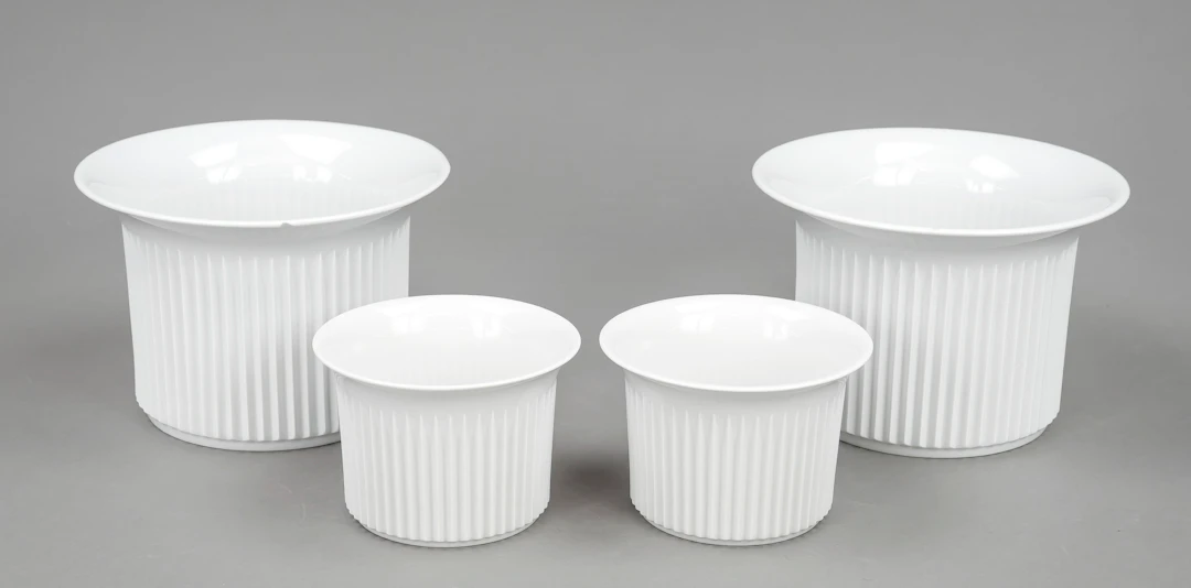 4 Übertöpfe, Meissen, nach 1950