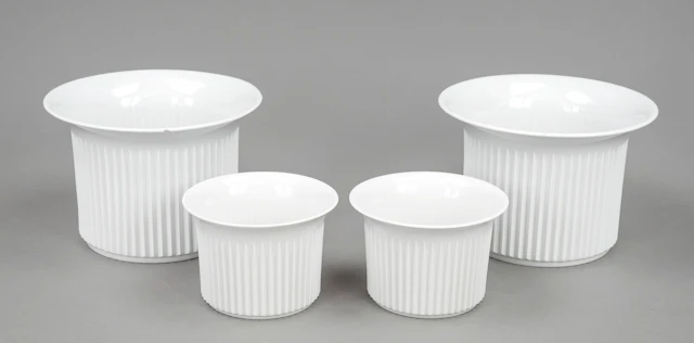 4 Übertöpfe, Meissen, nach 1950
