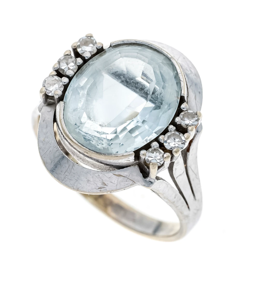 Aquamarin-Diamant-Ring WG 585/000