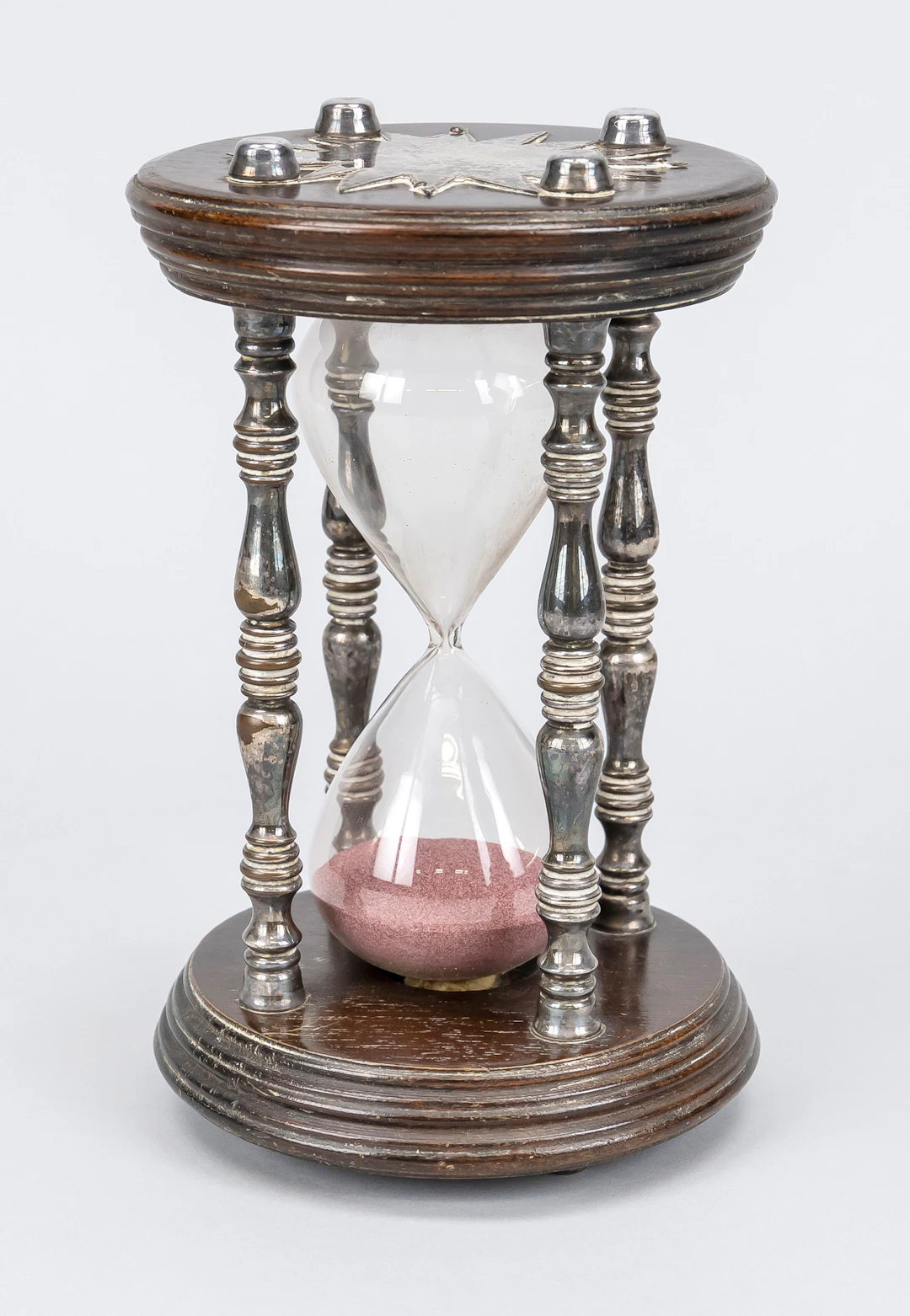 Sanduhr, 19./20. Jh., Holz, Metal