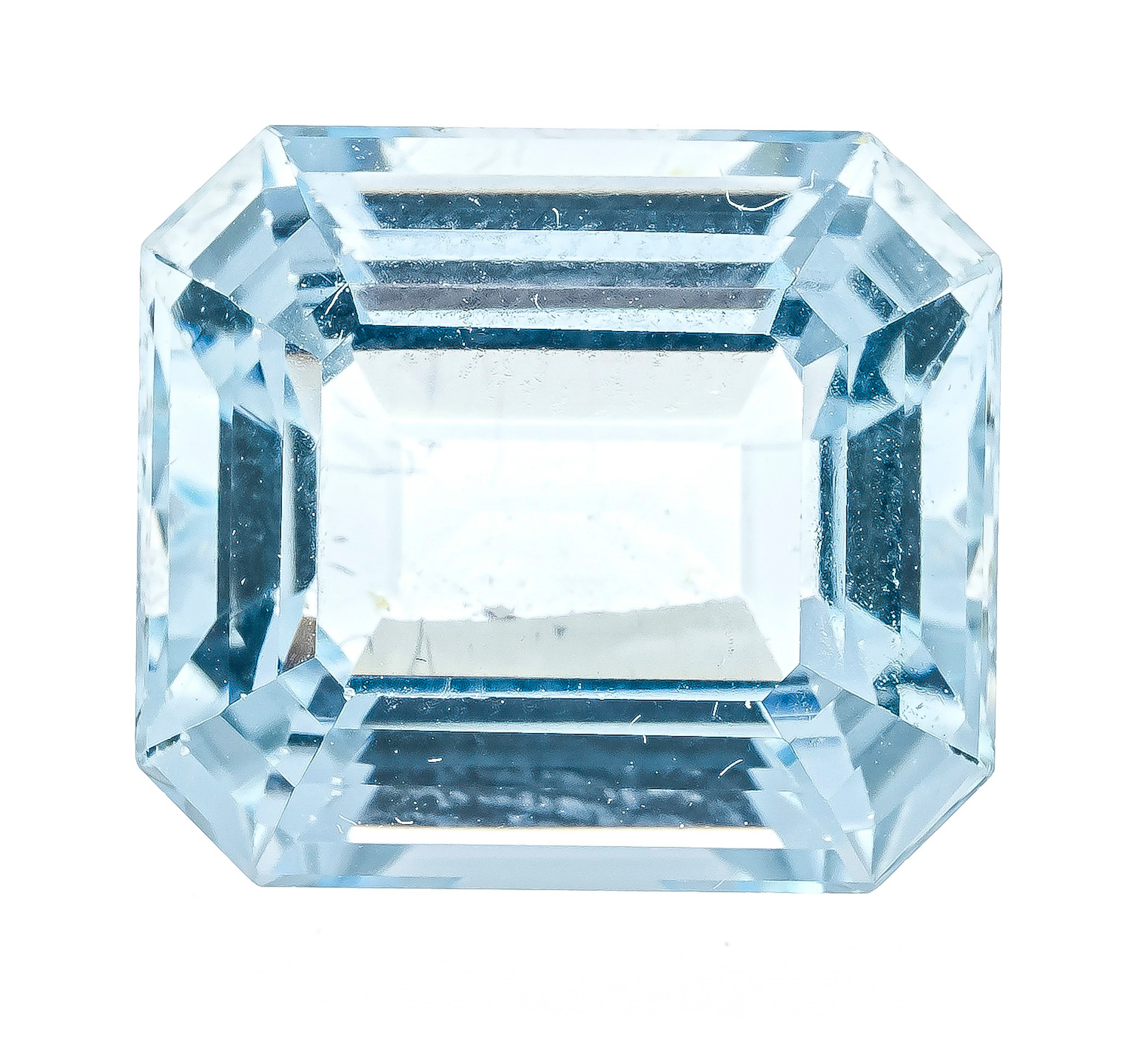 Aquamarin 7,92 ct im Smaragdschli
