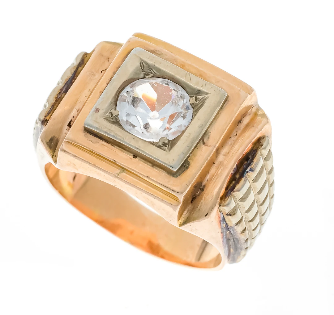 Zirkon-Ring GG/WG 750/000 ungest.