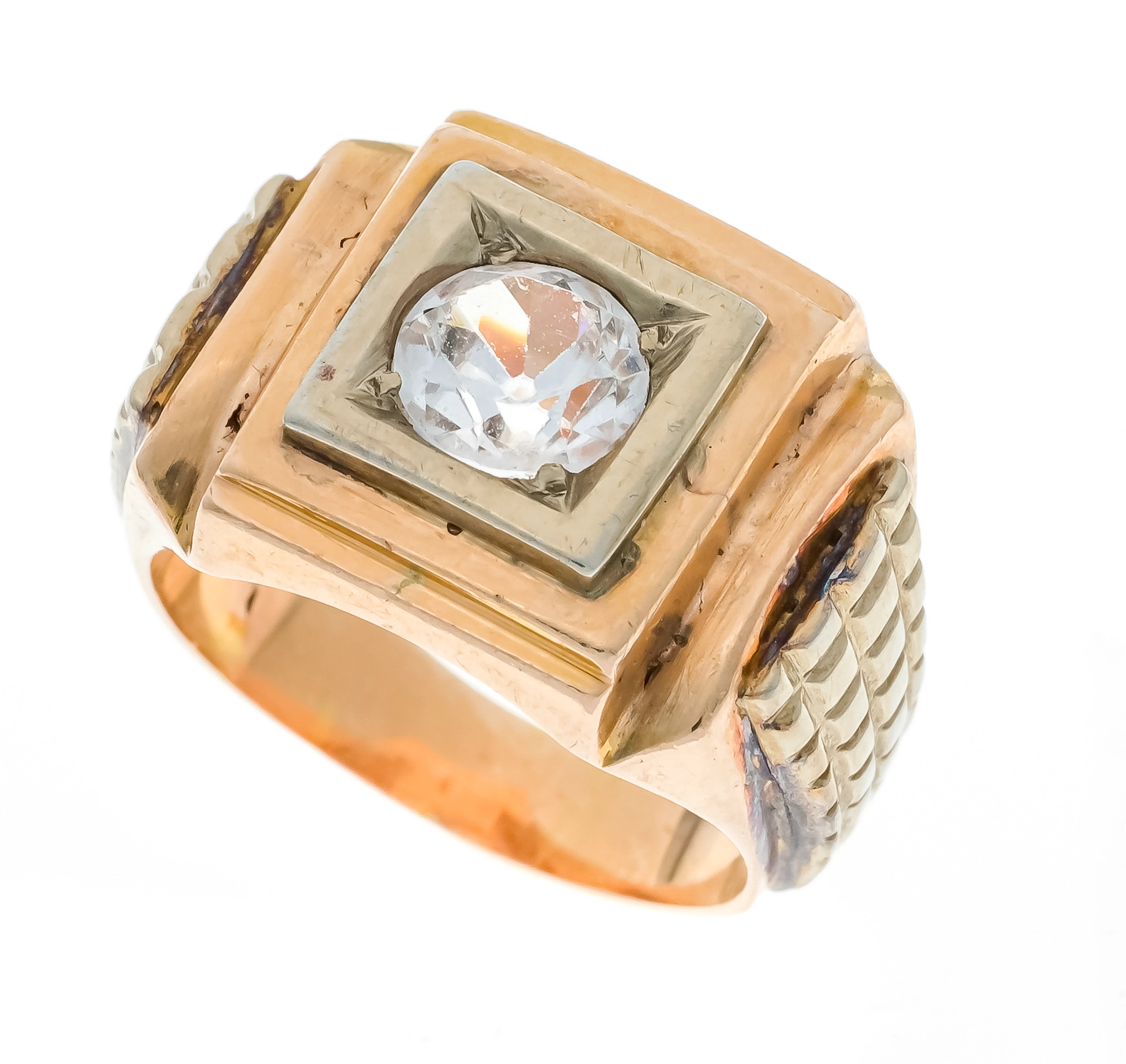 Zirkon-Ring GG/WG 750/000 ungest.