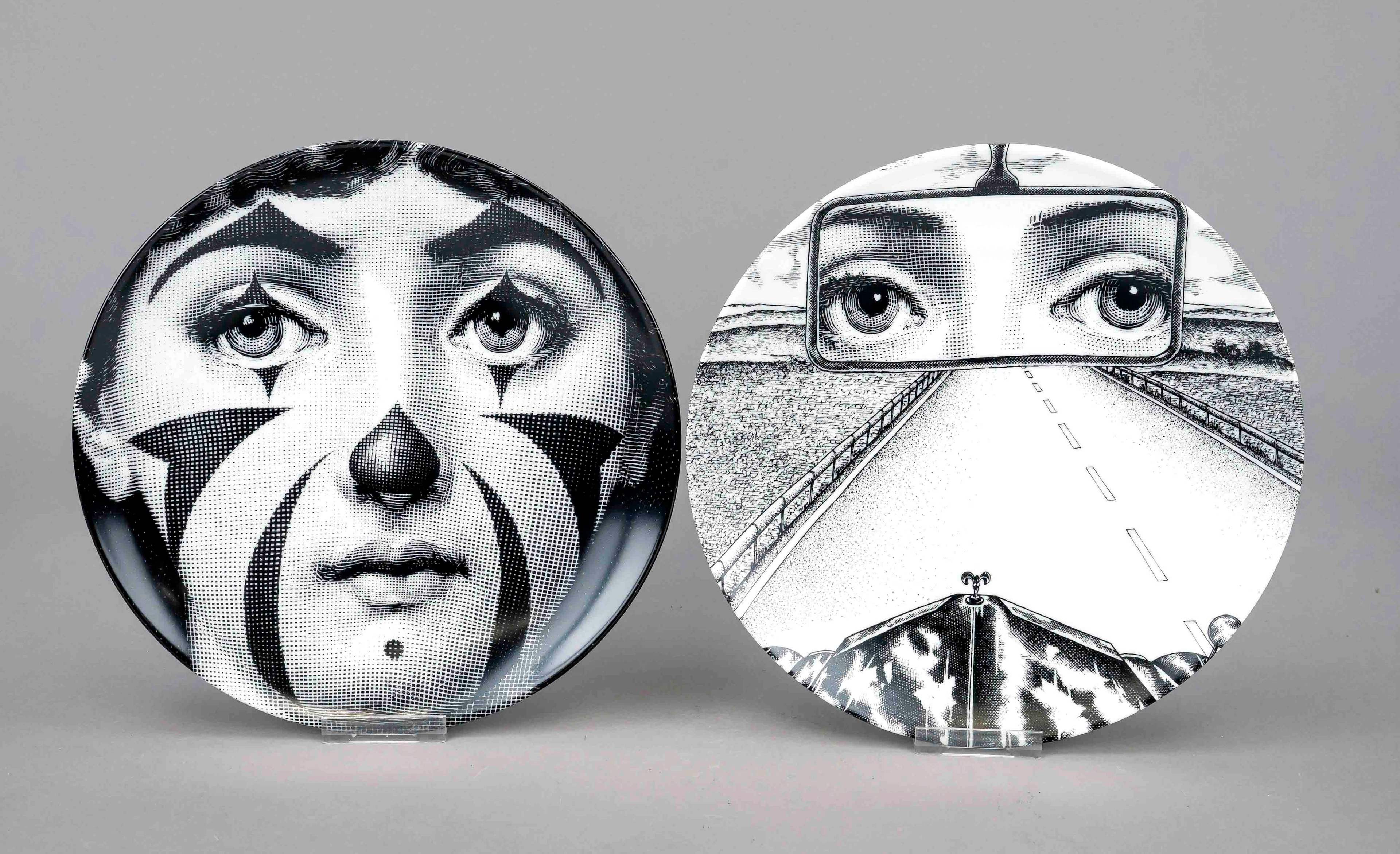 Zwei Künstler-Teller aus der Seri