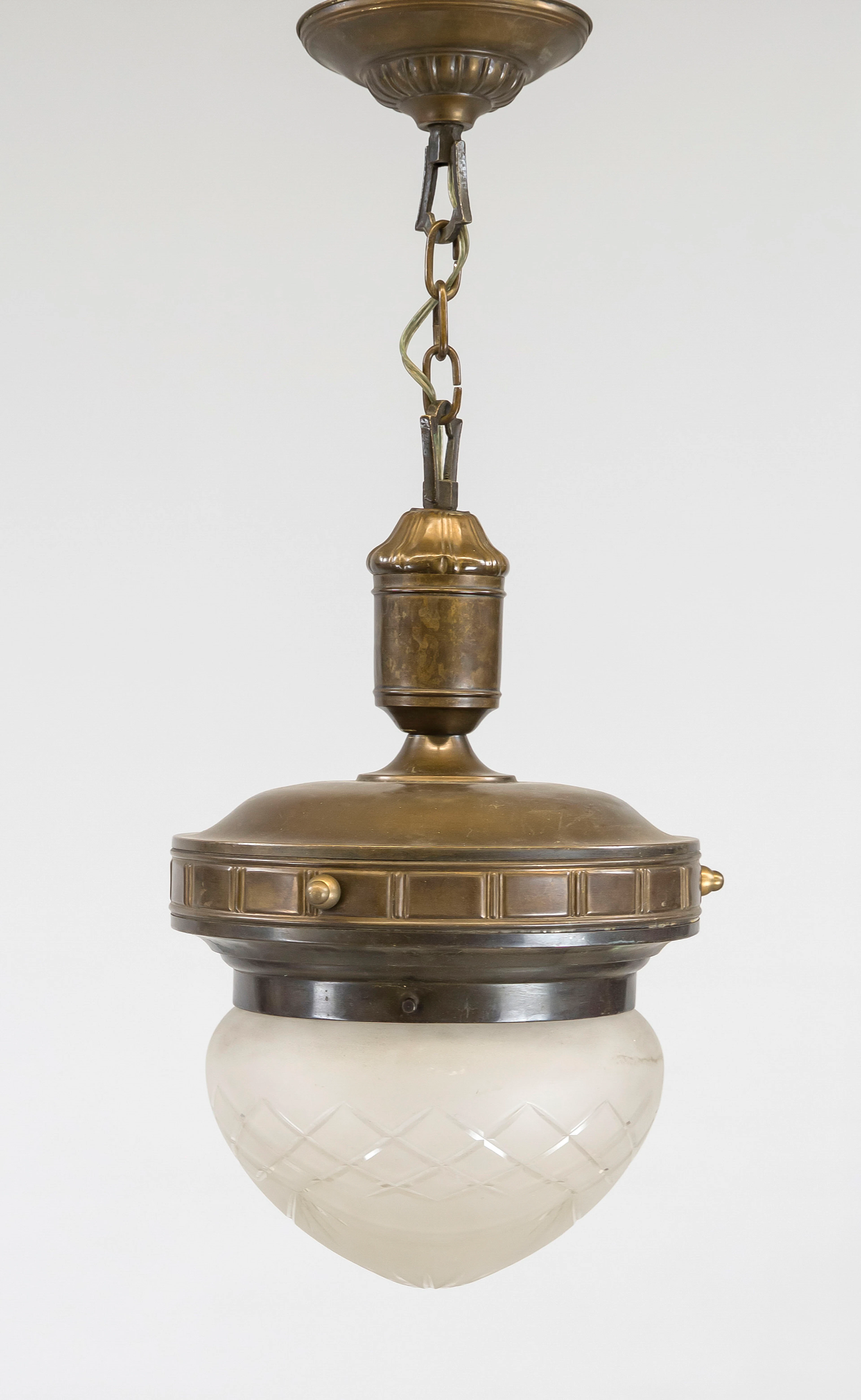 Deckenlampe, Anfang 20. Jh., Mess