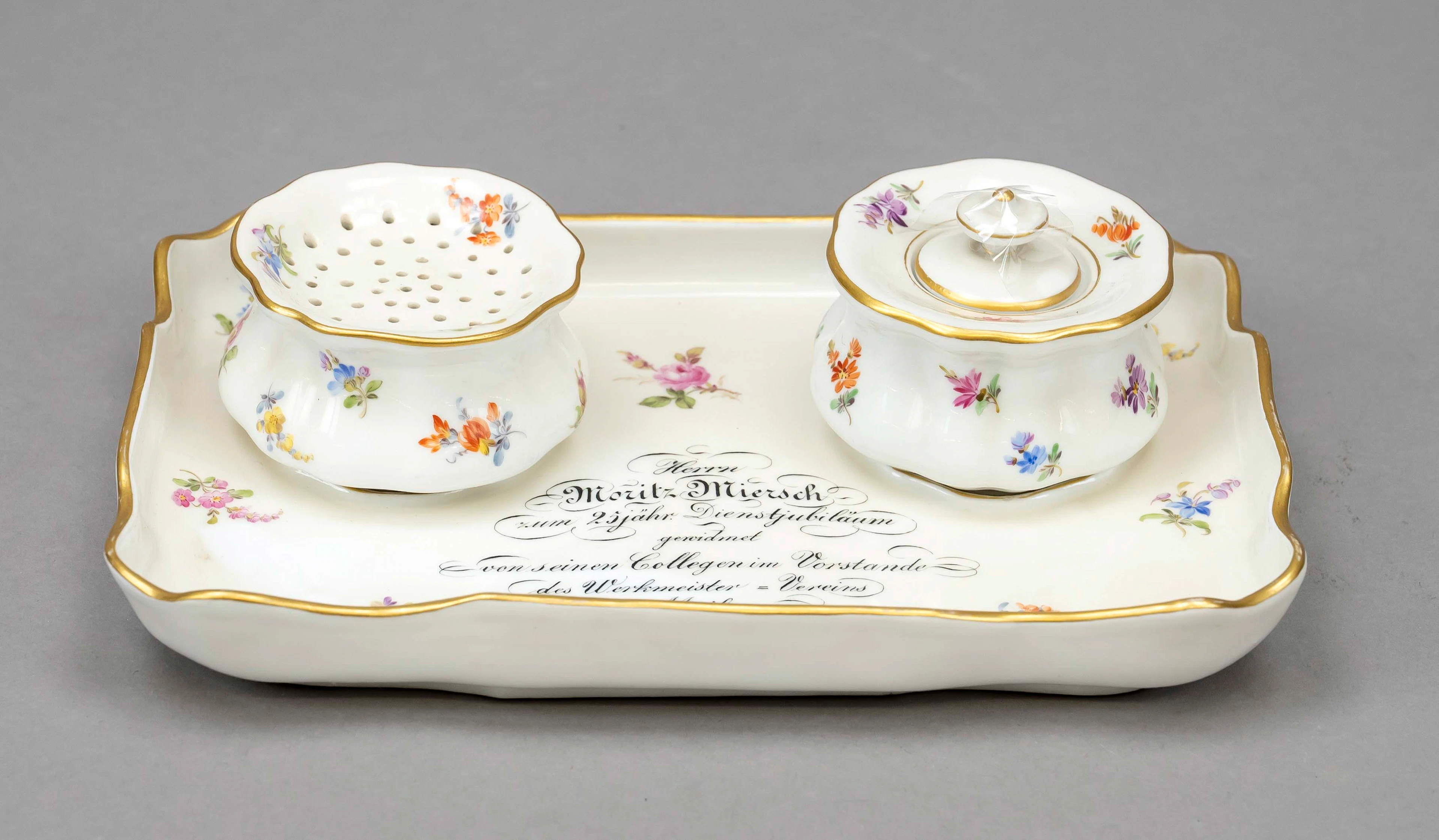 Schreib-Set, 3-tlg., Meissen, Kna