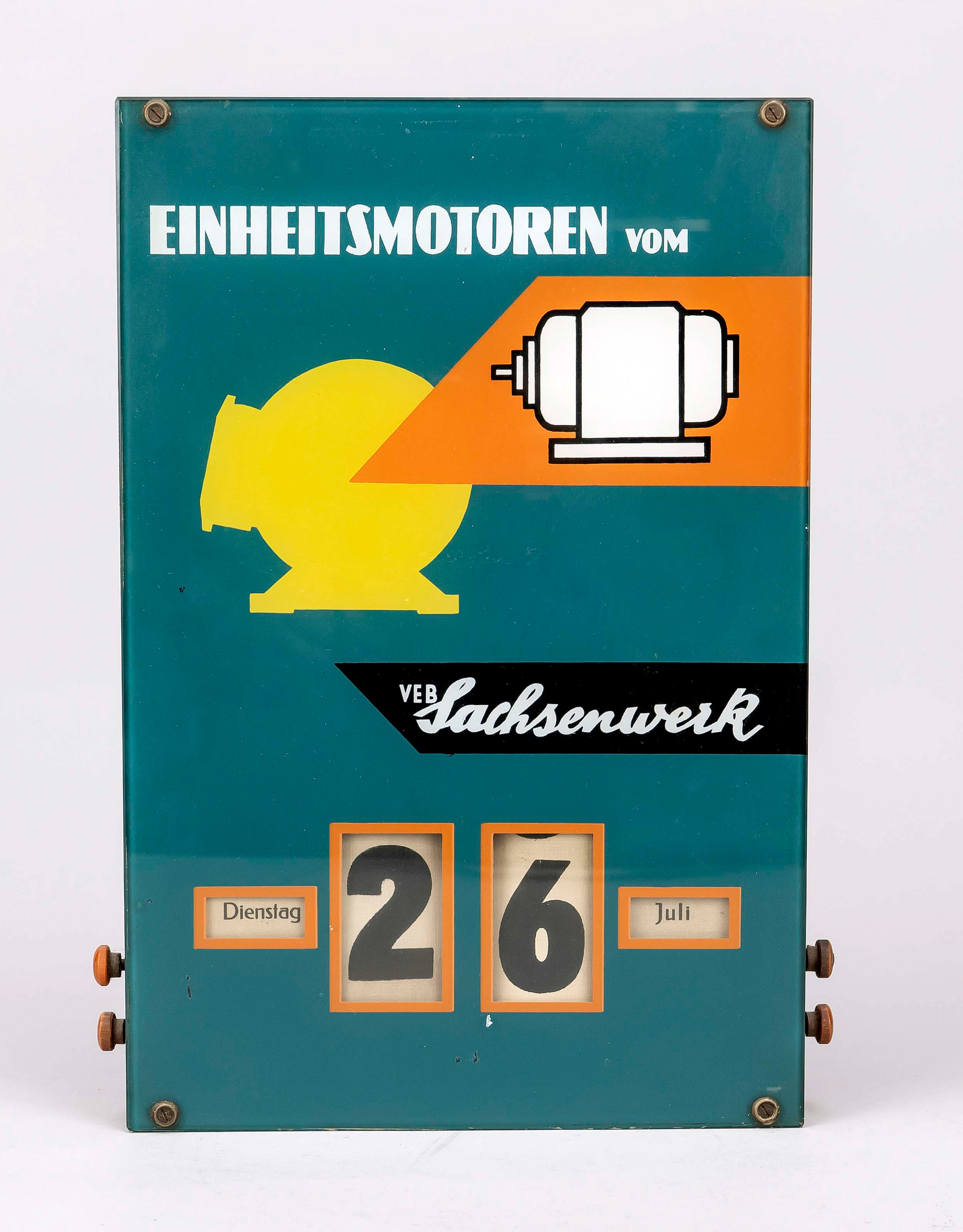 1 ewiger Werbe-Kalender, DDR ca. 1