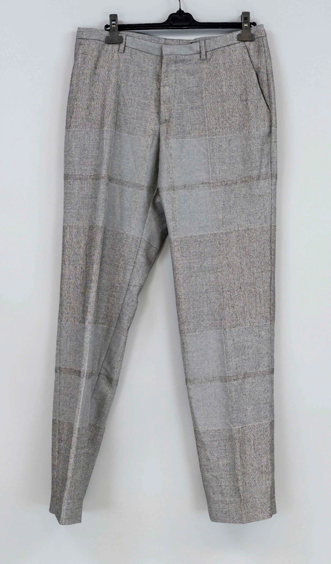 Versace, graugemusterte Hose mit