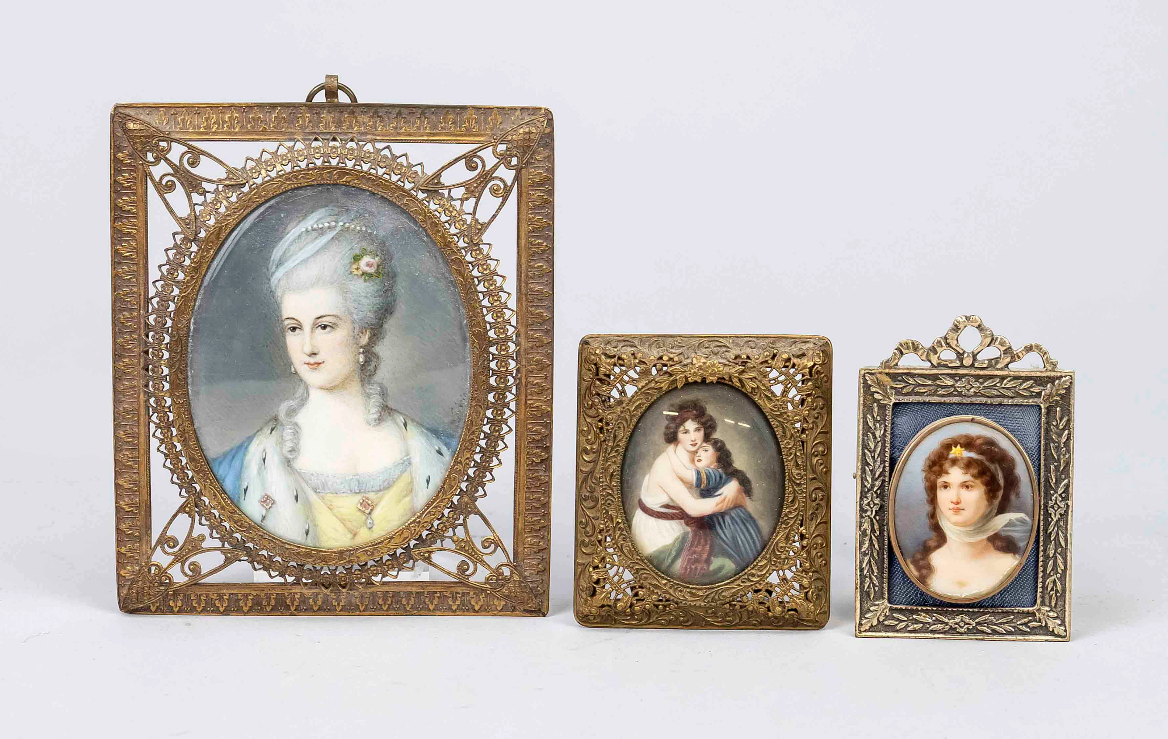 3 Miniaturen, Ende 19. Jh. bzw. 2