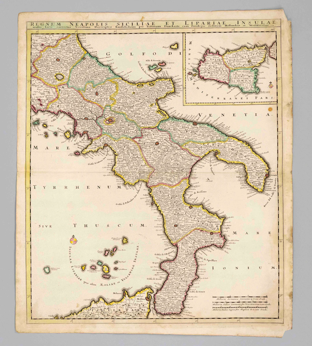 Historische Karte von Süditalien