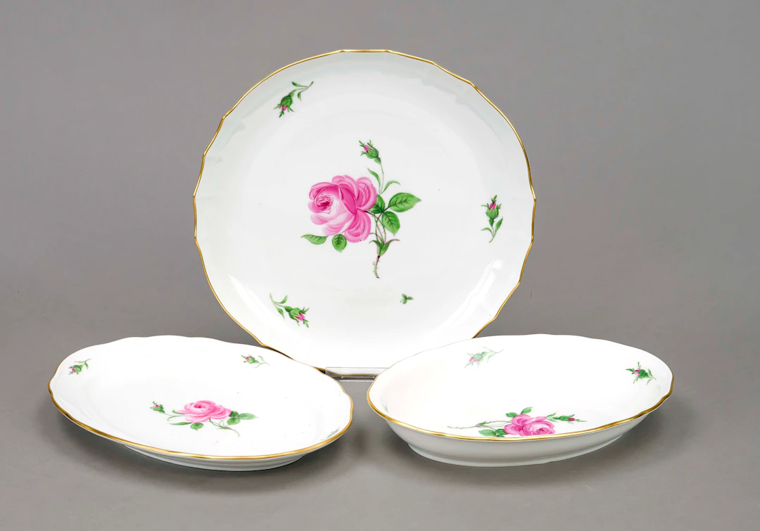 Drei Schalen, Meissen, Marken nac