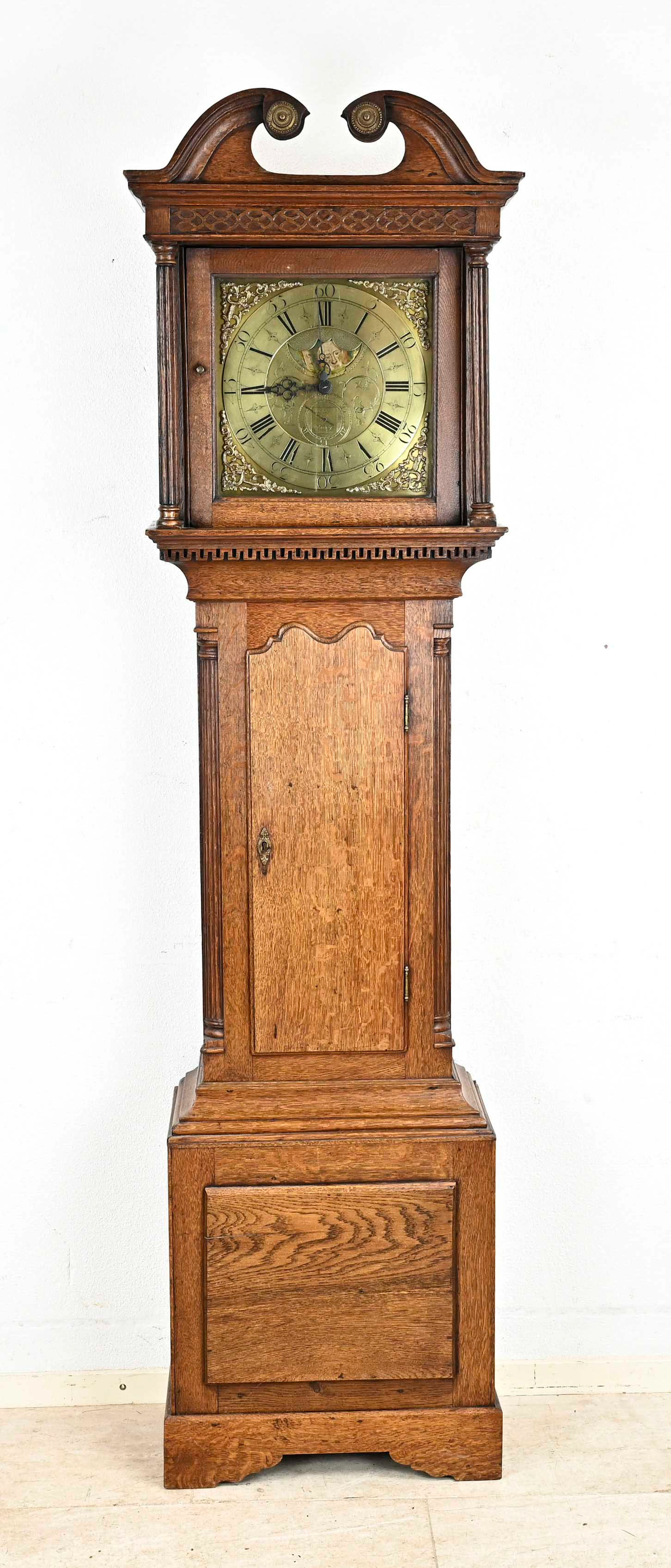 Standuhr, England um 1780, Eiche
