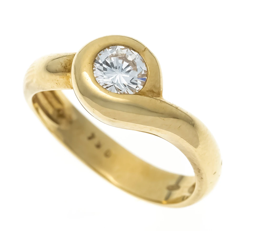 Solitär Brillant-Ring GG 750/000