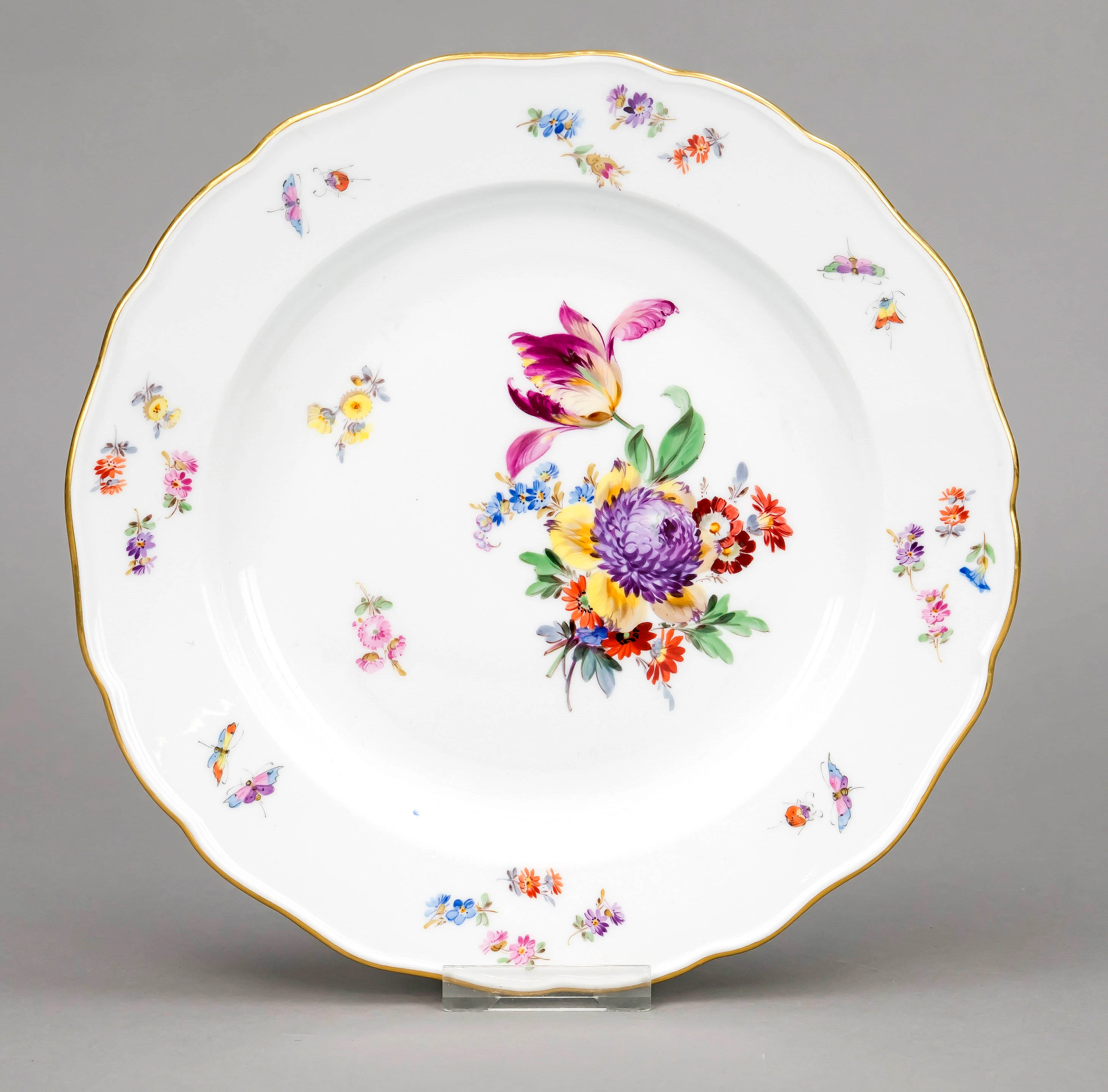 Flacher Teller, Meissen, Knaufzei