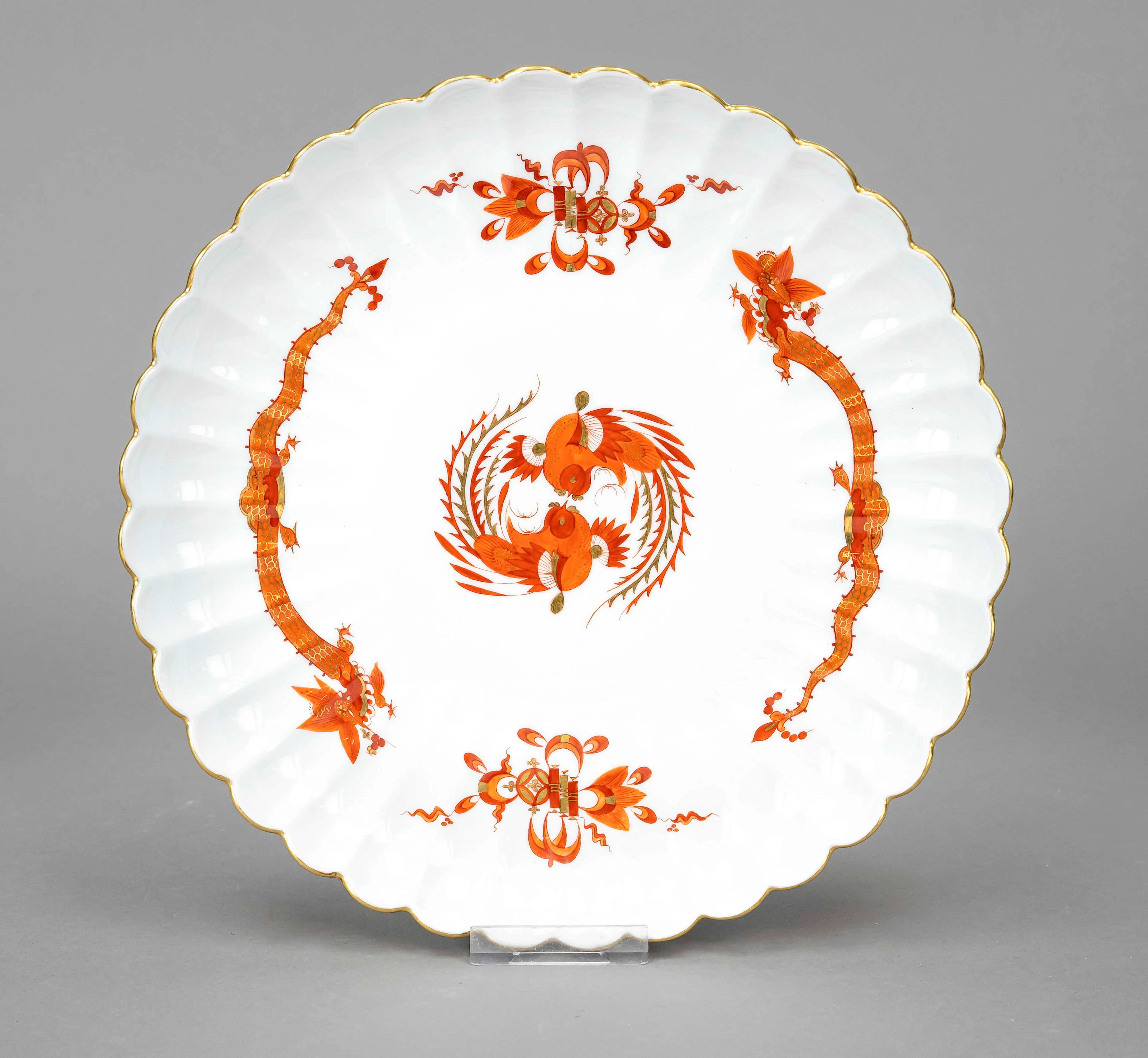 Runde Fächerschale, Meissen, Mark