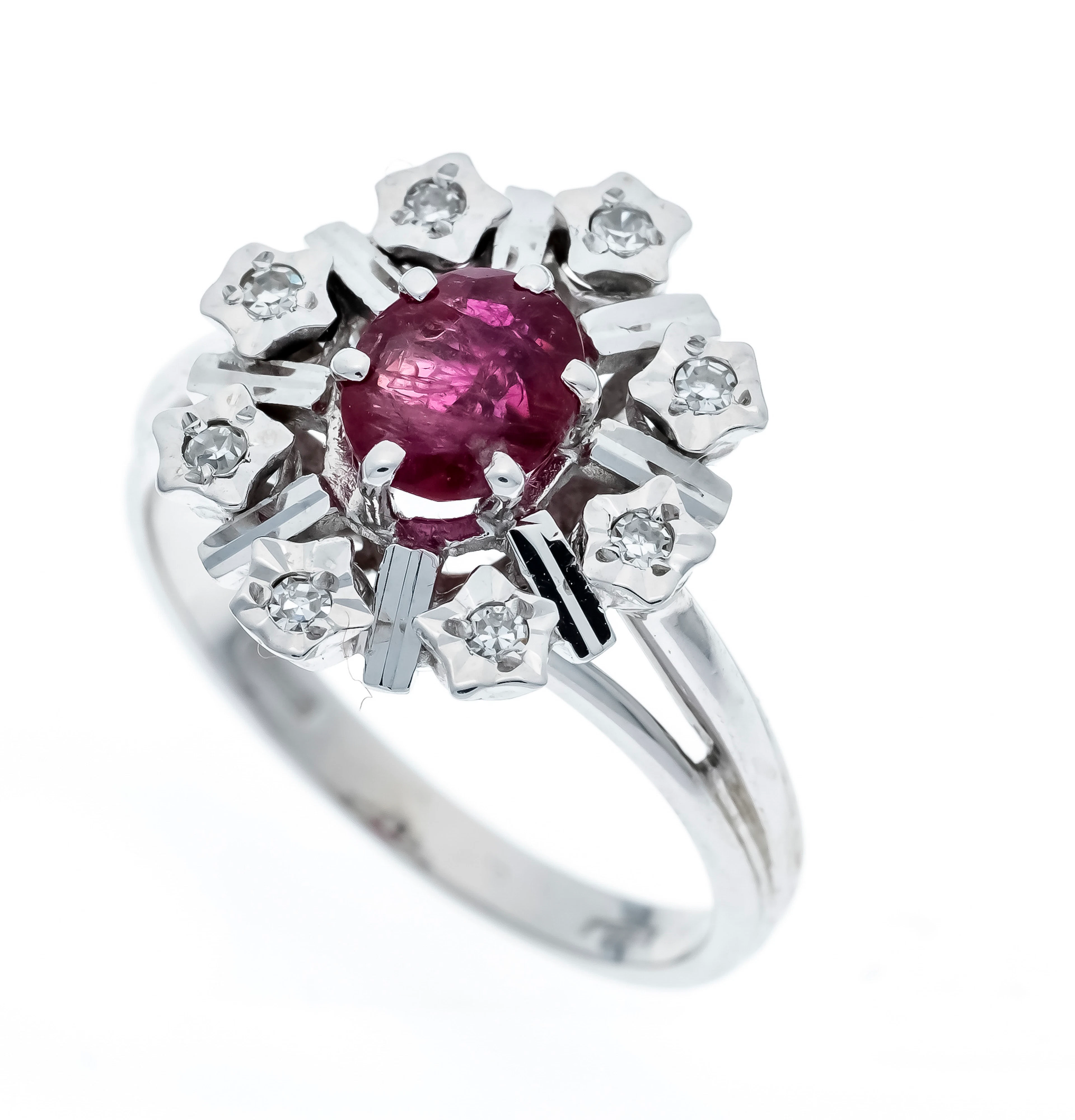 Farbstein-Diamant-Ring WG 750/000
