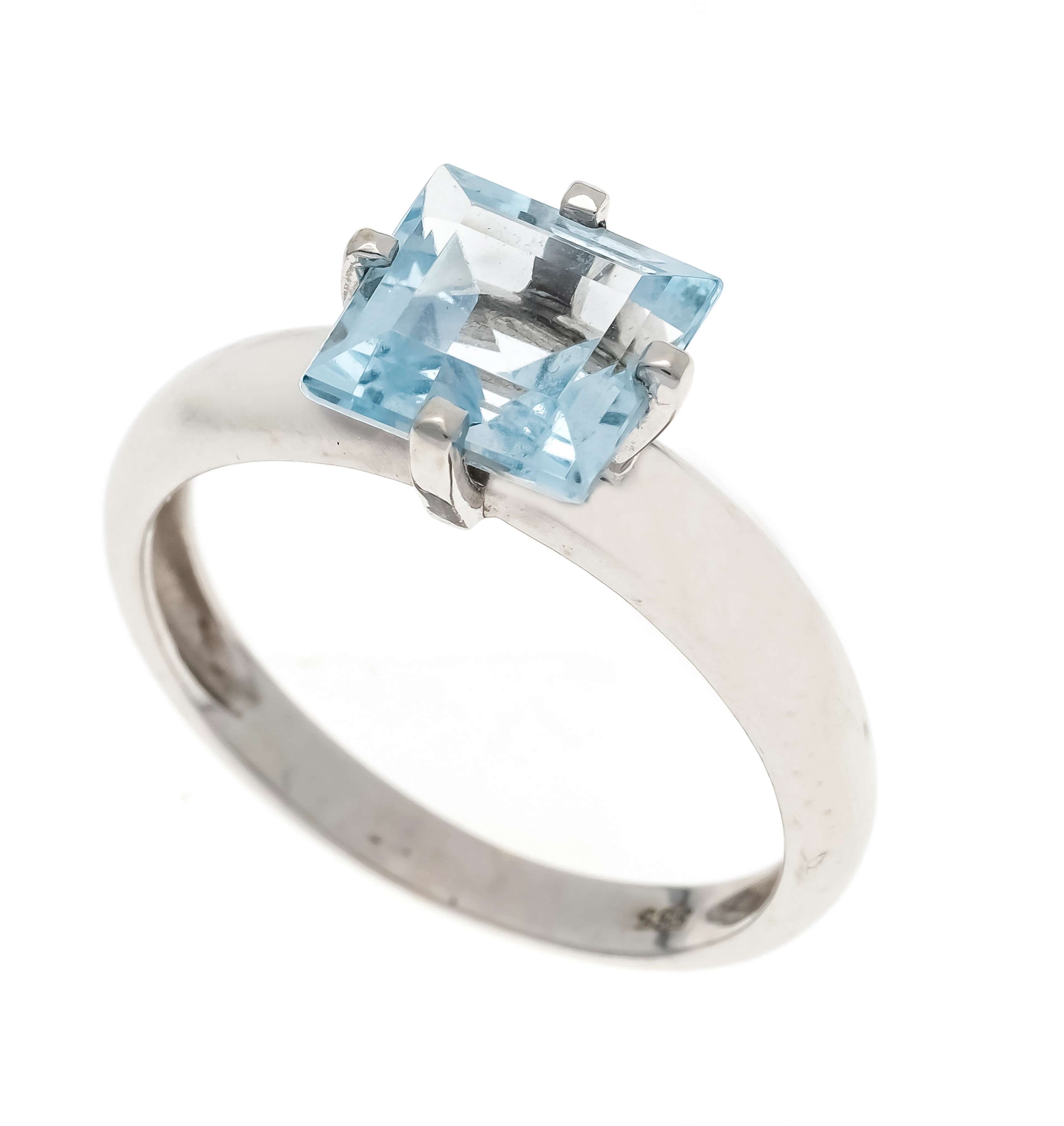 Blautopas-Ring WG 585/000 mit eine