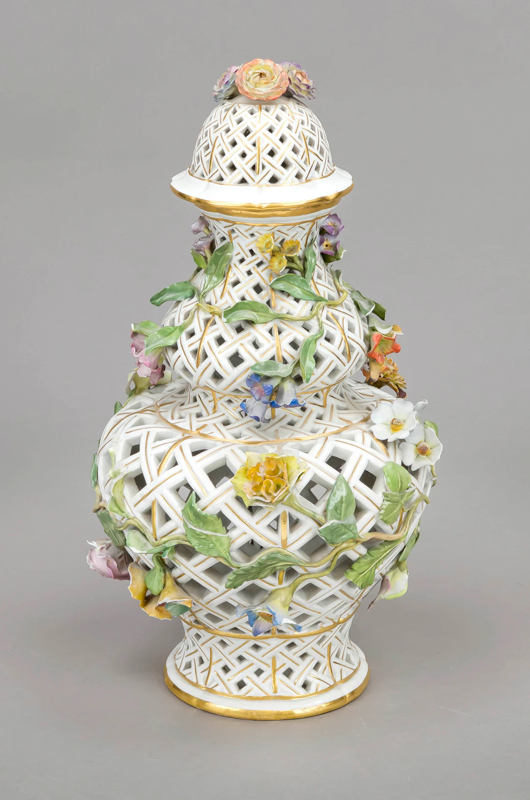 Porpourri Deckelvase, Meissen, Kn