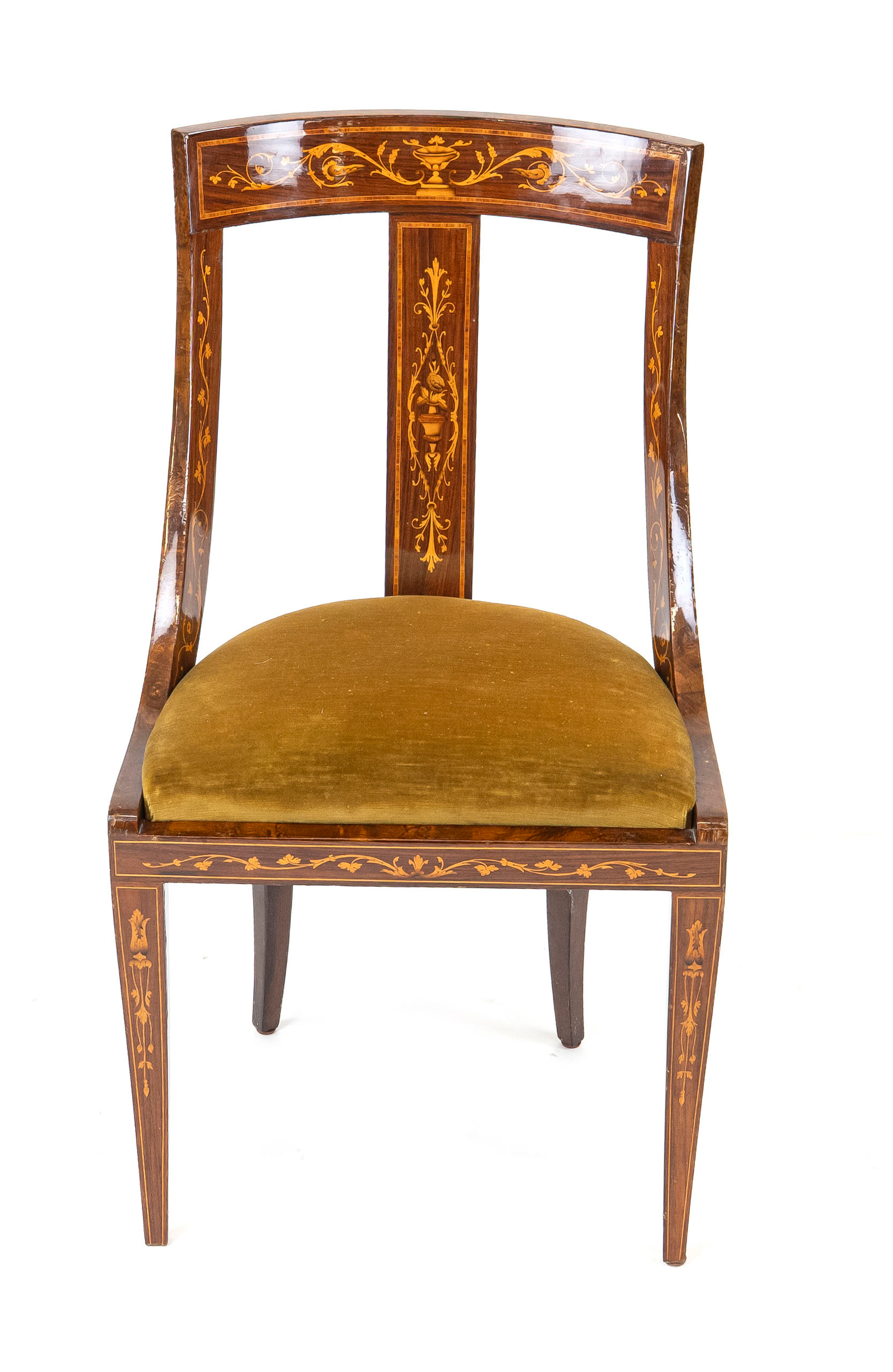 Dekorativer Stuhl im Biedermeier-S