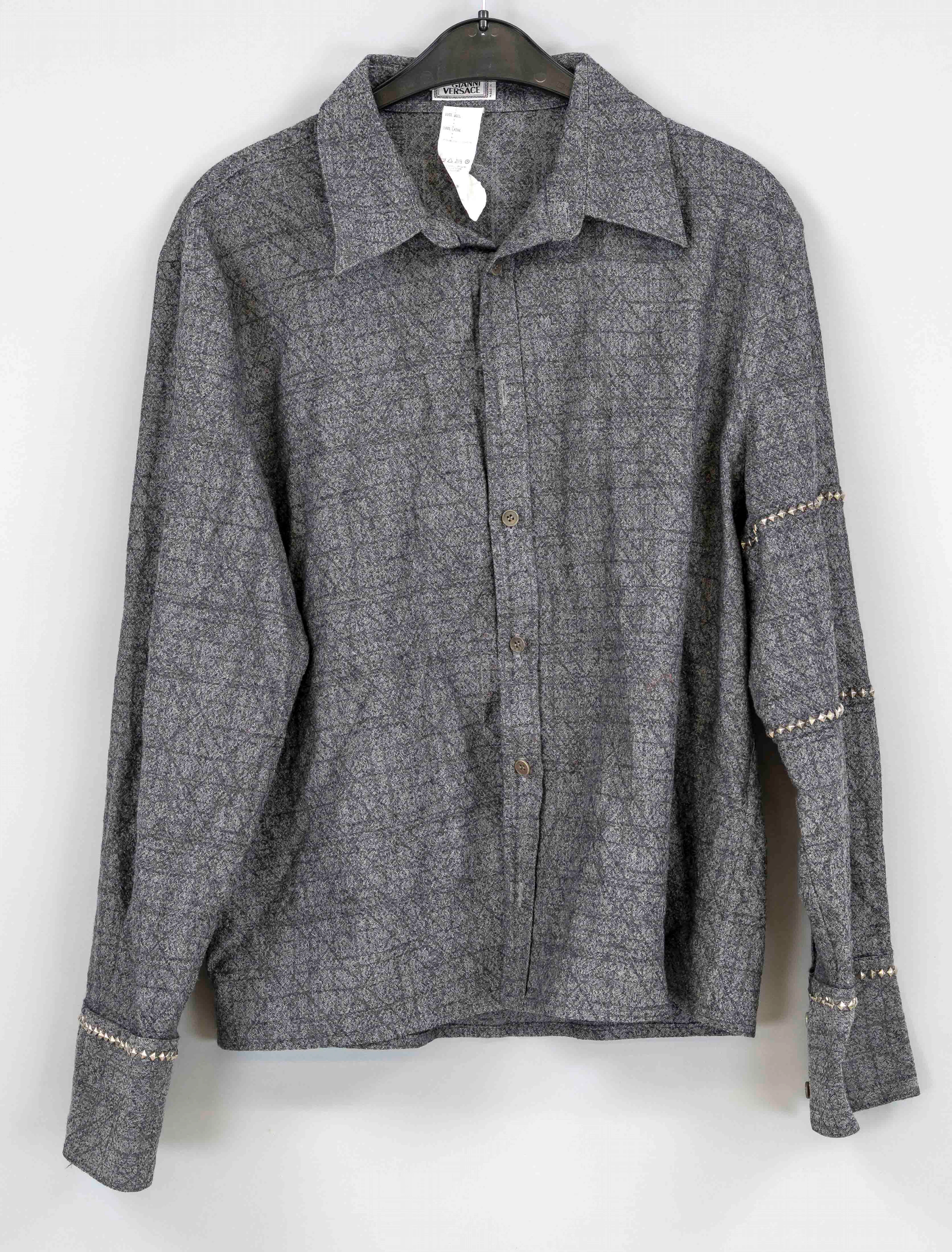 Versace, Vintage Hemd, 100% Wolle