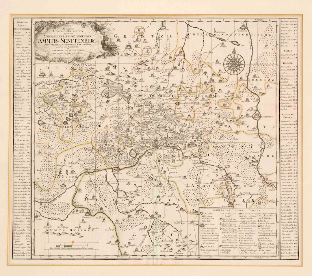 Historische Karte der Lausitz --