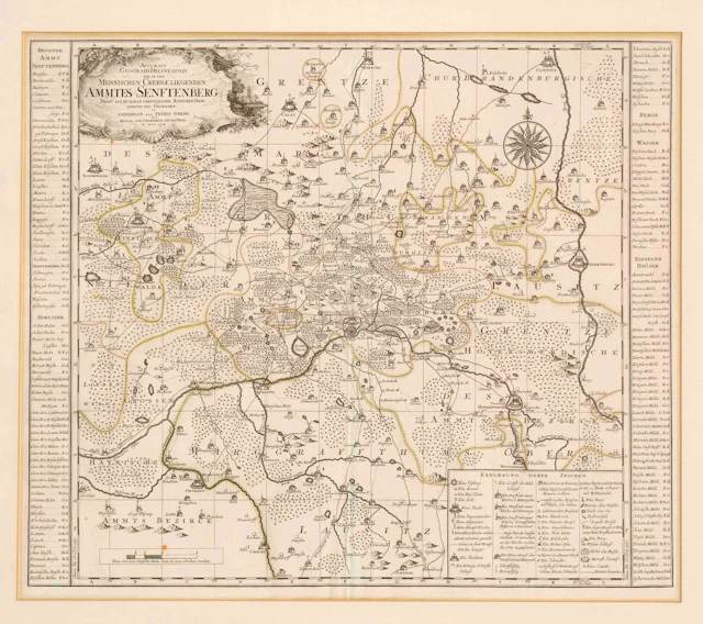 Historische Karte der Lausitz --