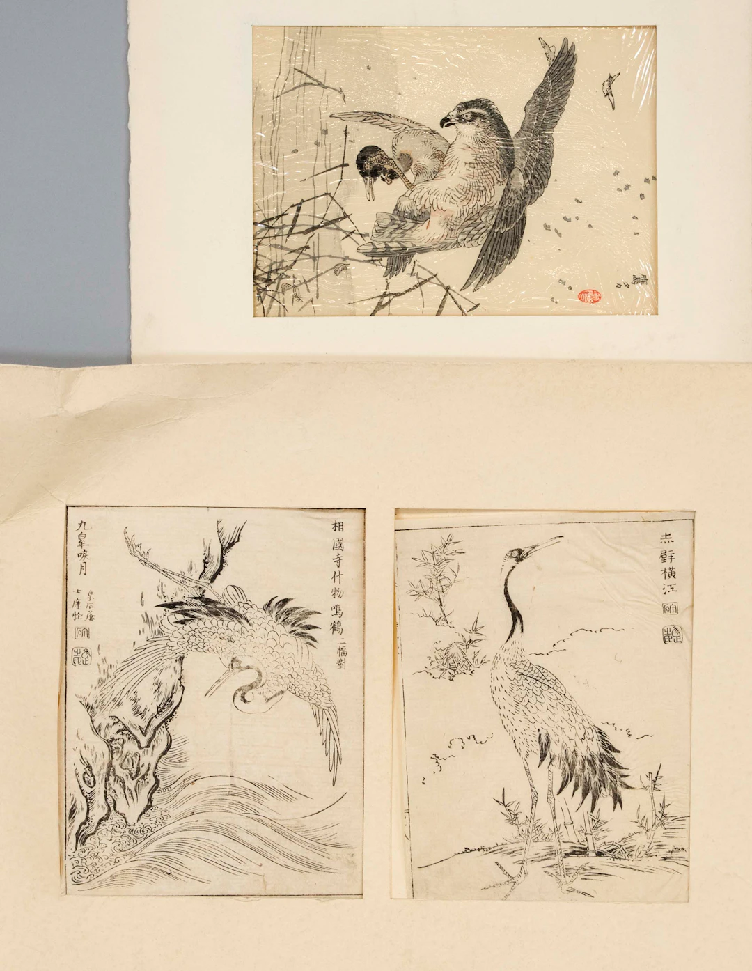 3 Holzschnitte, Japan, 19. Jh. (M