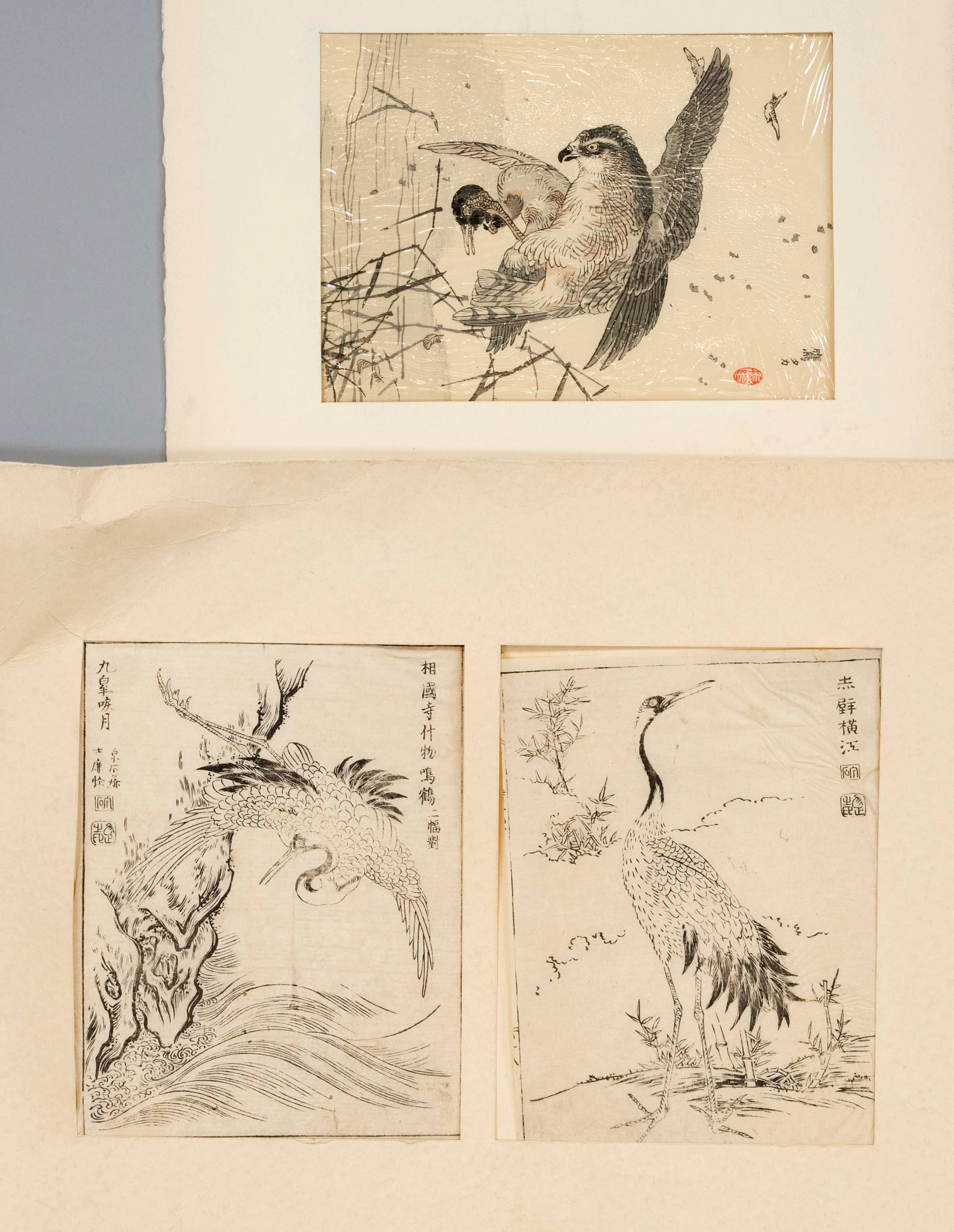 3 Holzschnitte, Japan, 19. Jh. (M