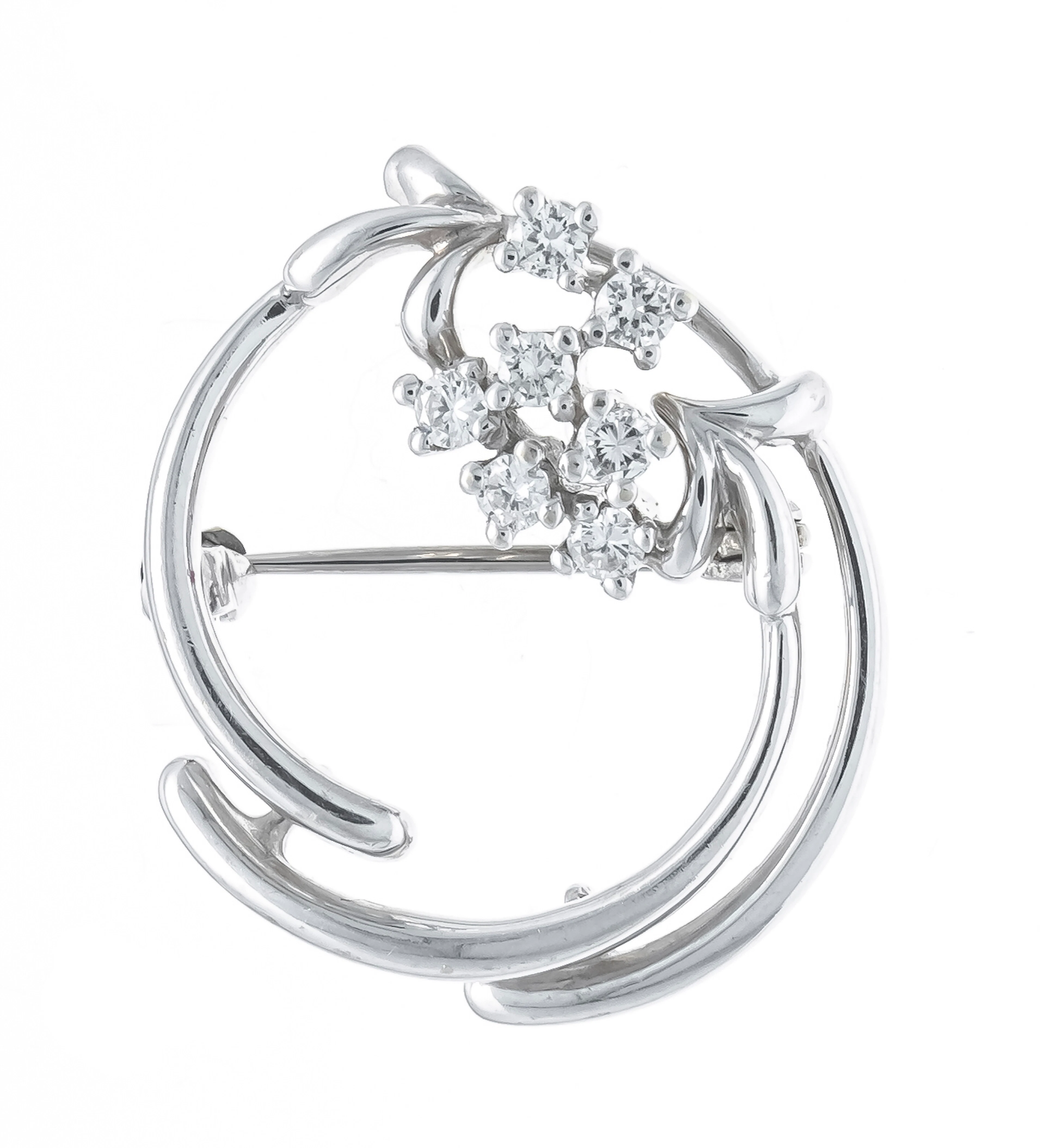 Brillant-Brosche WG 585/000 mit 7