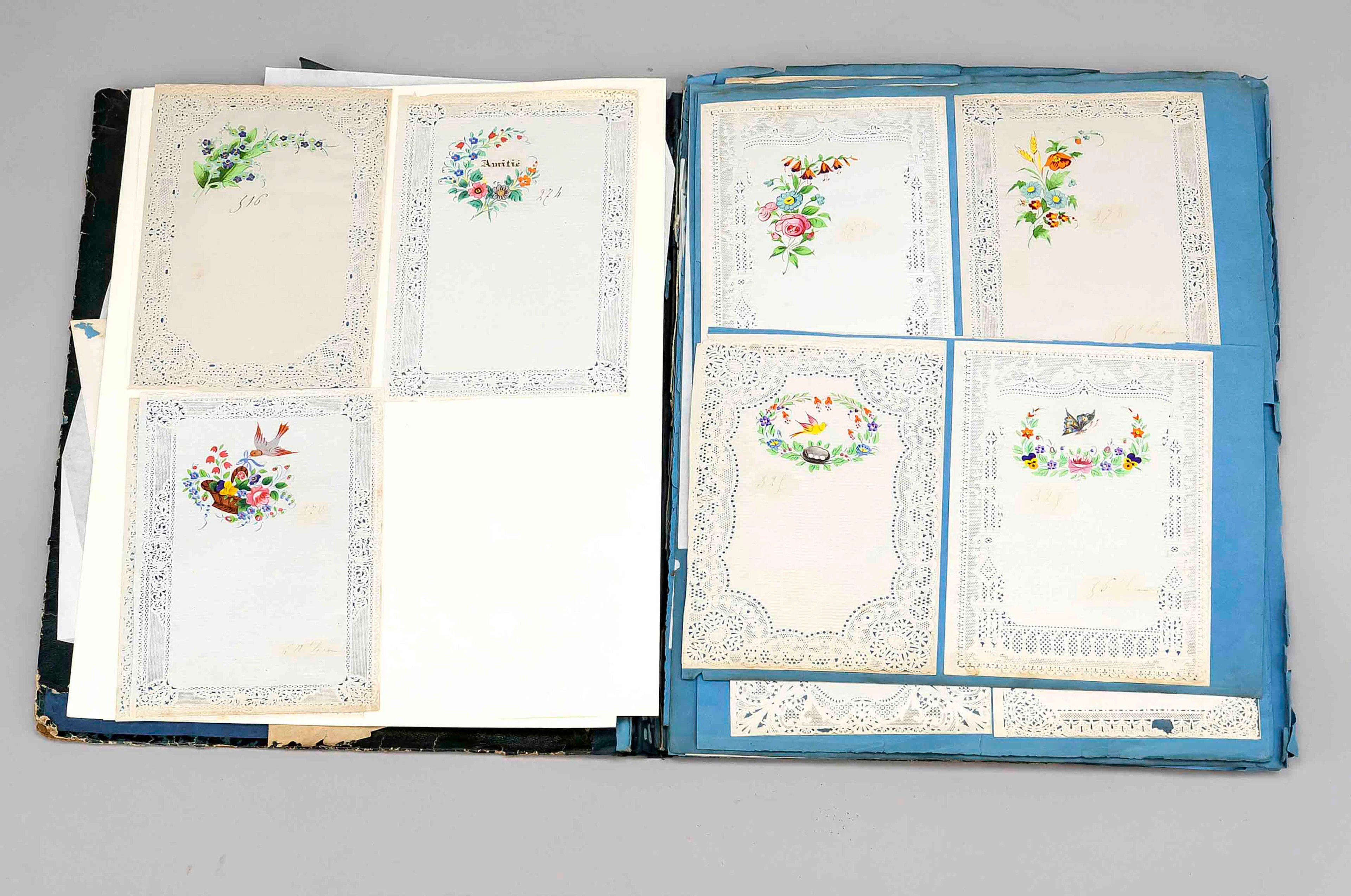 Musterbuch bzw. Mappe mit Luxus-Br